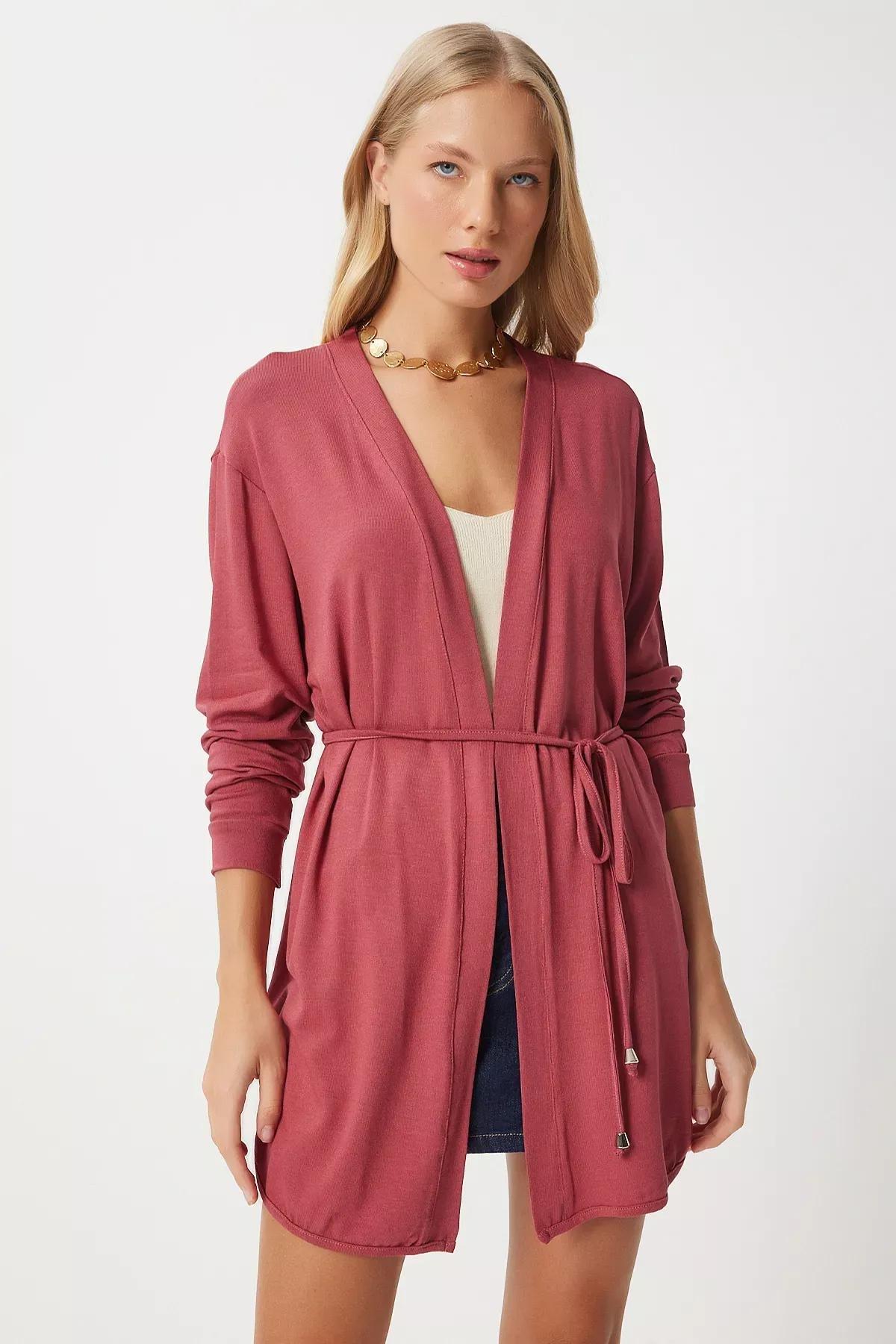Pink Knitted Sweater Cardigan, , large image number 3