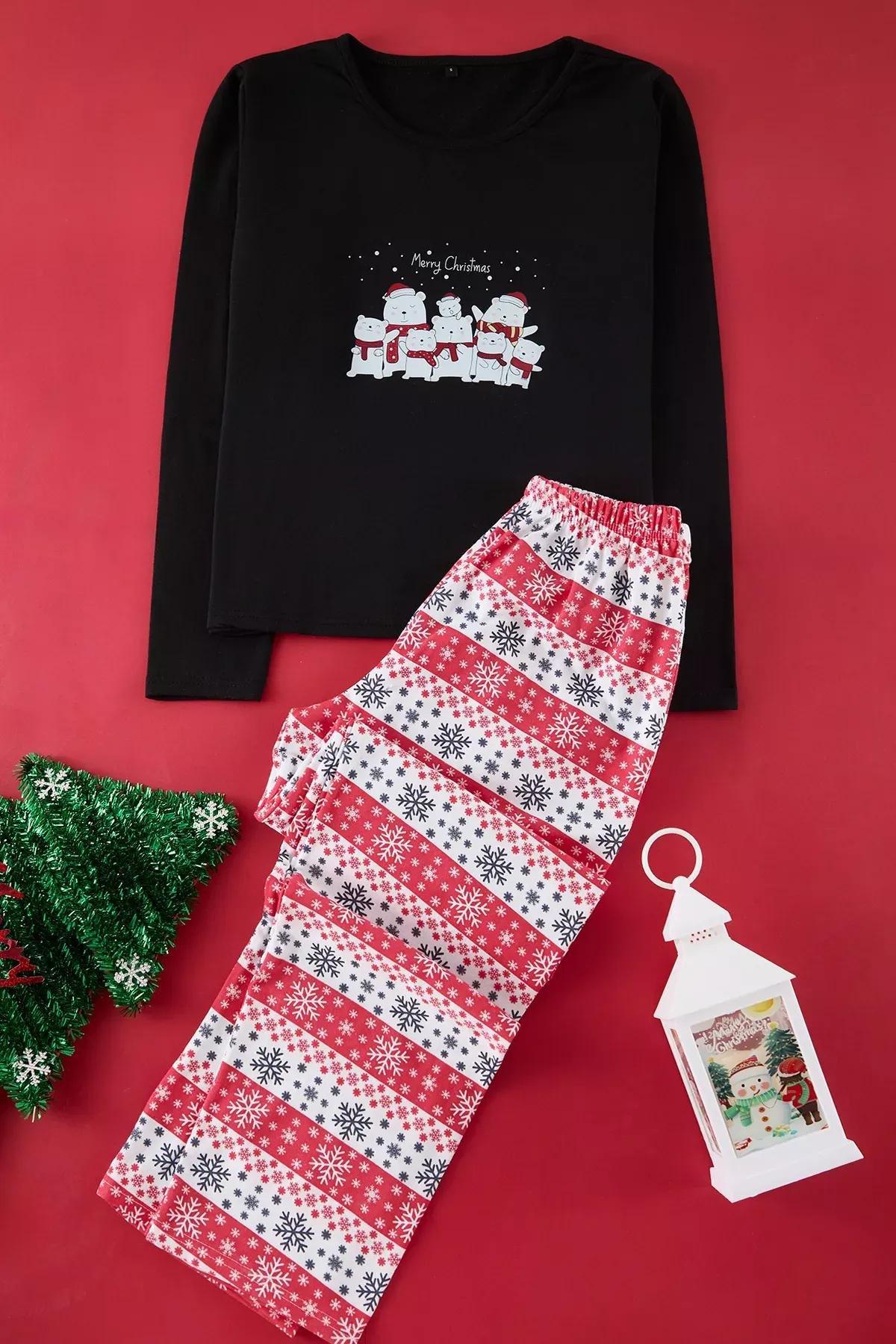 Multicolour Winter Pajama Set, C101_7382, large image number 0