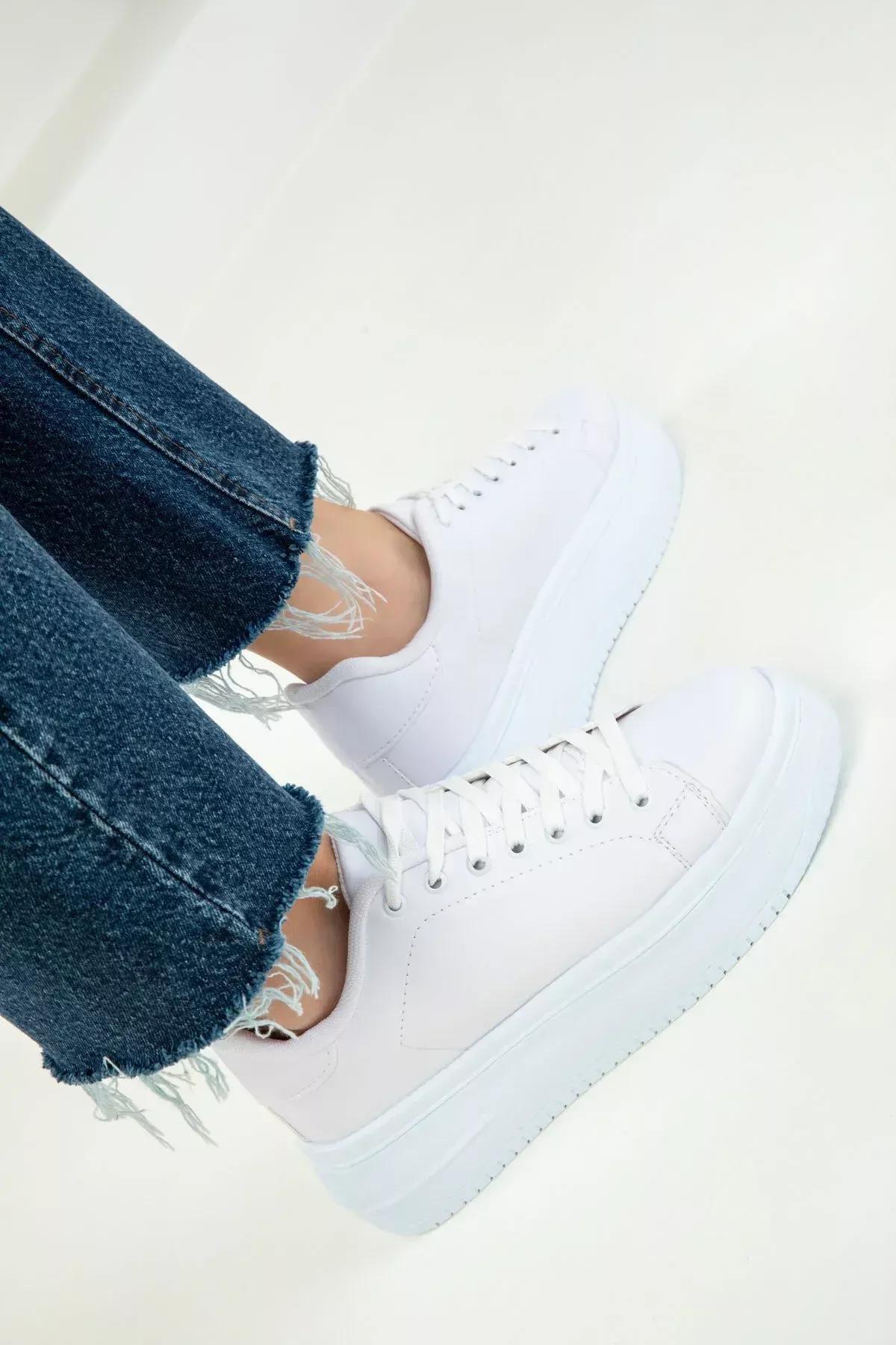 White Sneakers, White, large image number 1