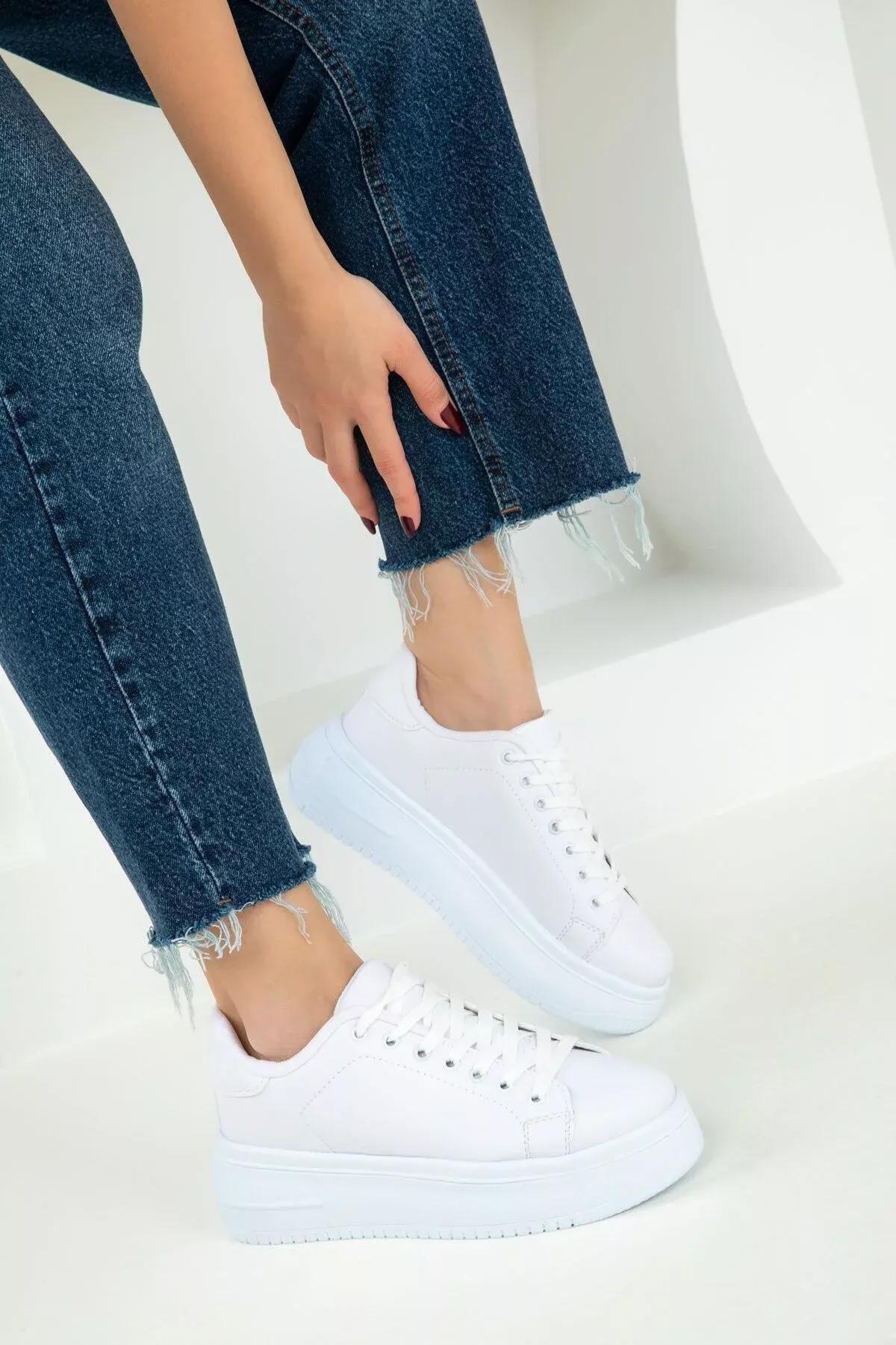 White Sneakers, White, large image number 4