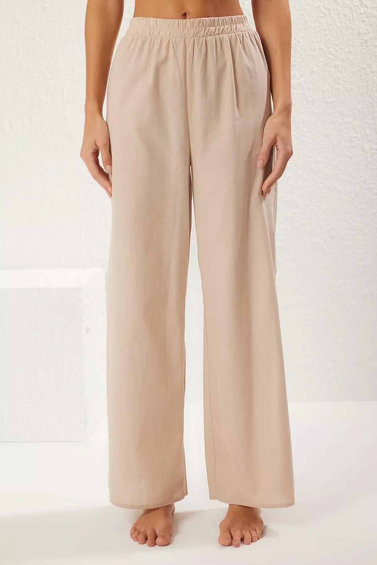 Beige Woven Tied Co-Ord Set, C101_4884, large image number 3