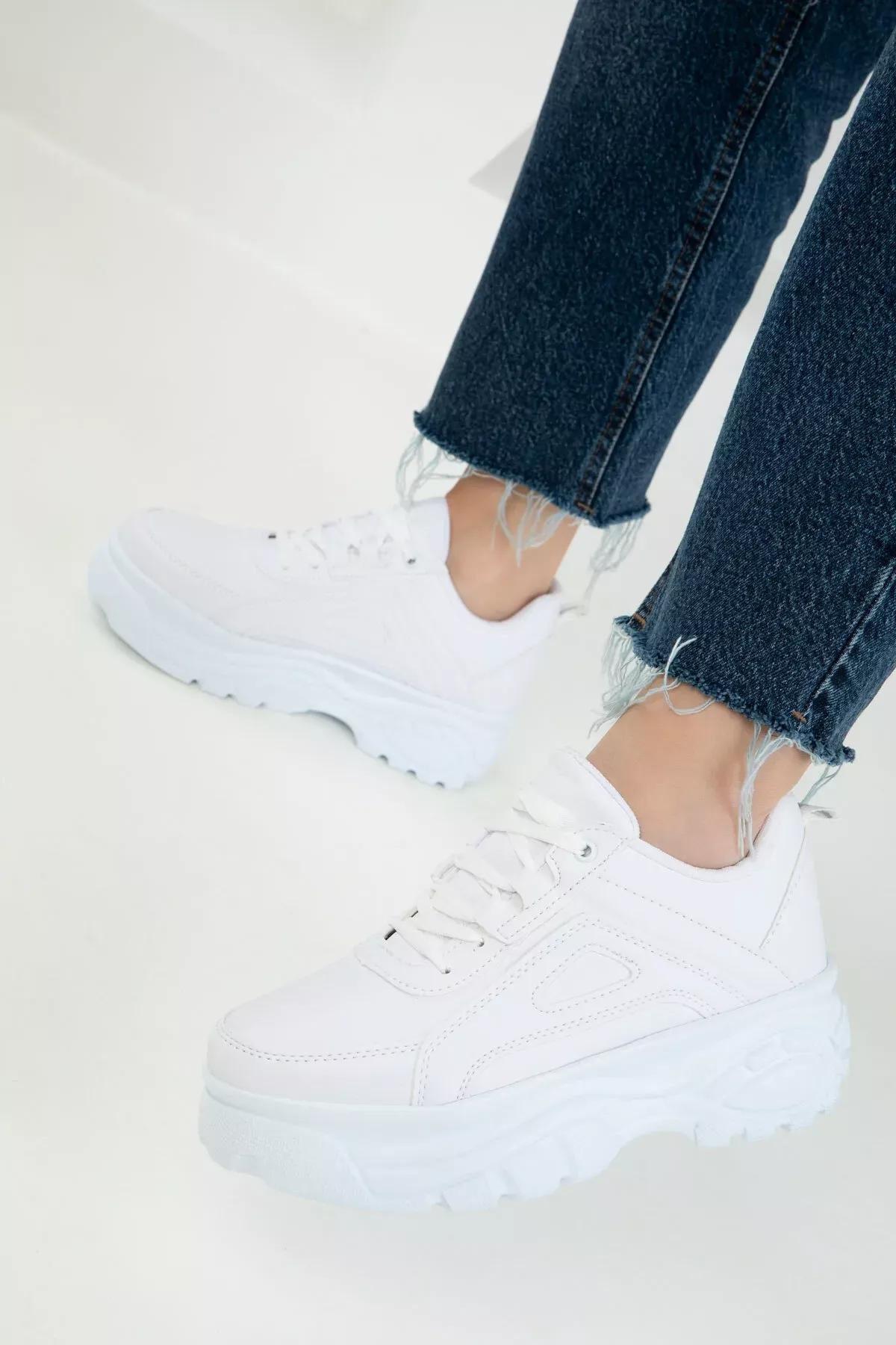 White Sneakers, White, large image number 0