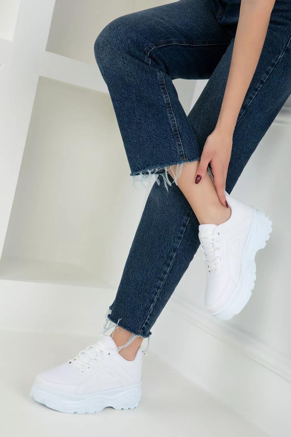 White Sneakers, White, large image number 4