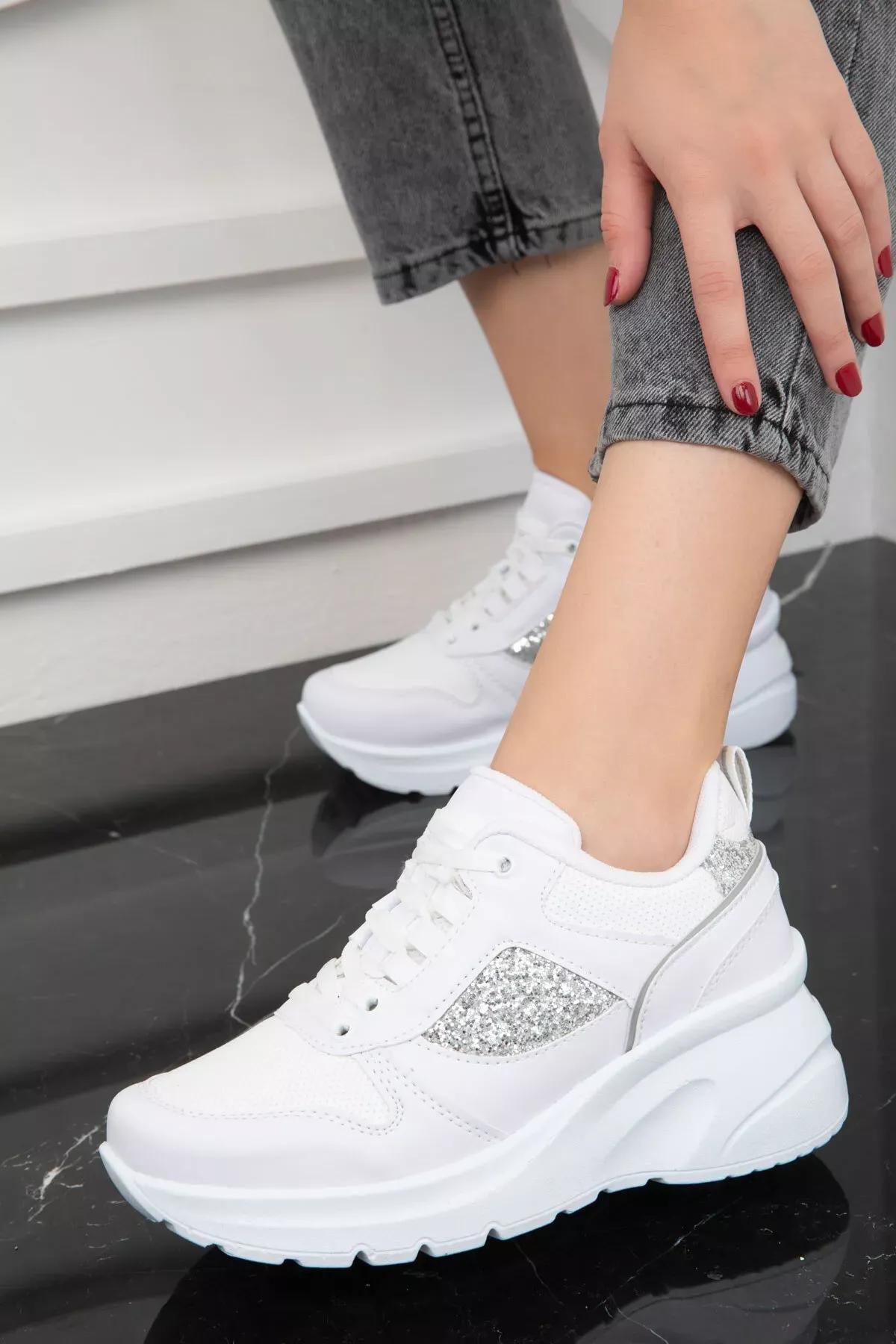 White Sneakers, White, large image number 0