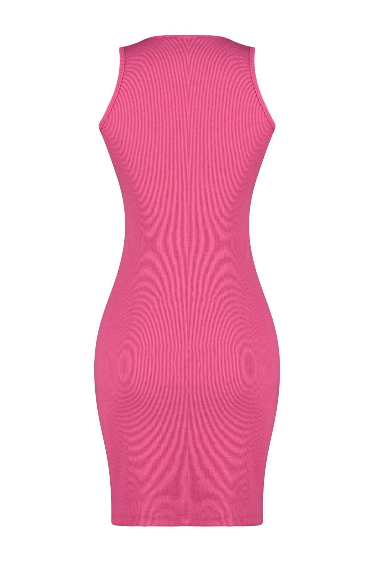 Trendyol - Pink Bodycon Halter Neck Dress