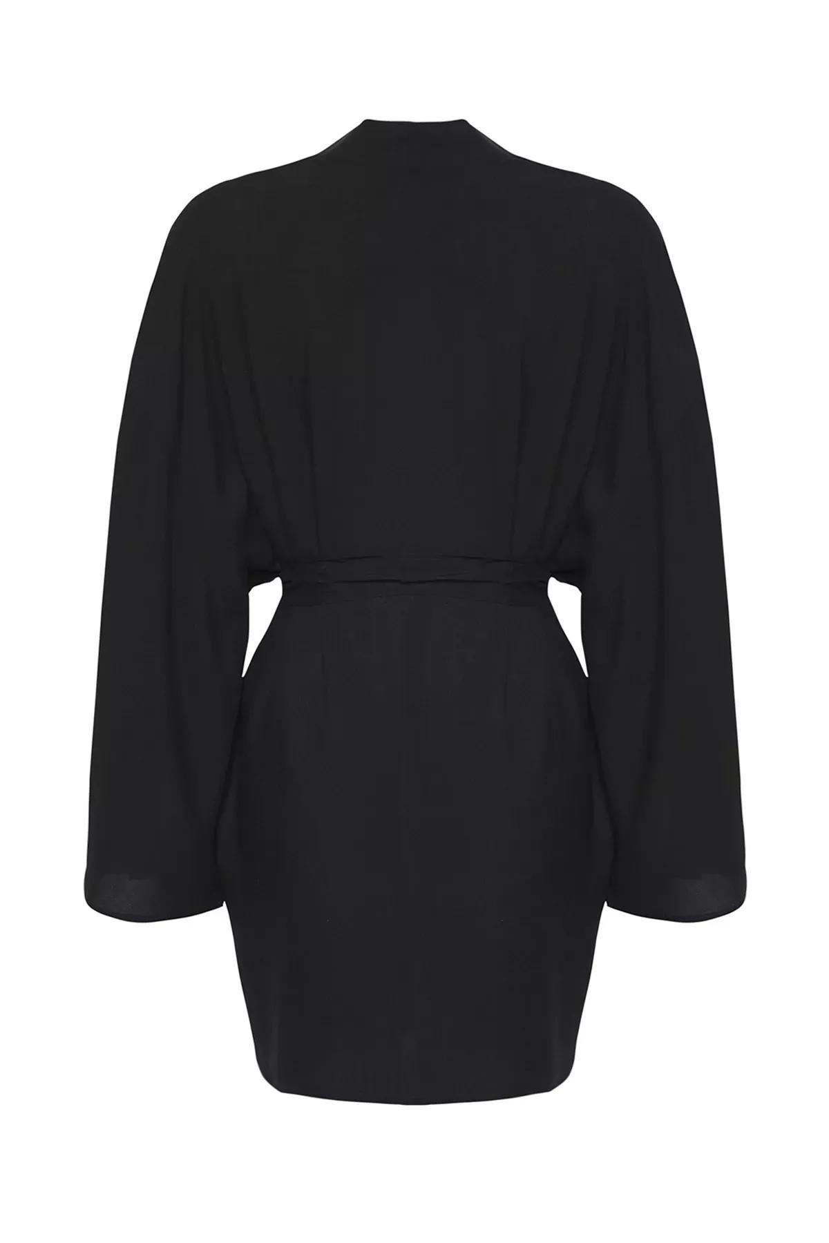 Black Mini Beach Kimono, C101_2094, large image number 5