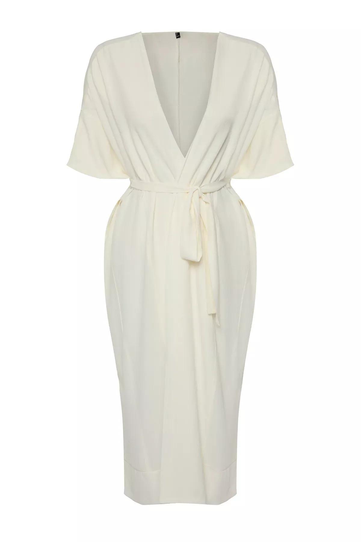 Beige Maxi Woven  Beach Kimono, C101_1635, large image number 0