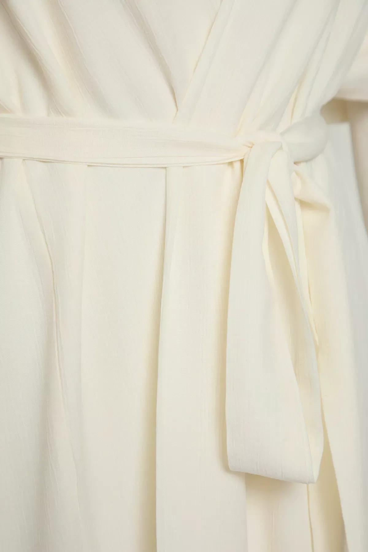 Beige Maxi Woven  Beach Kimono, C101_1635, large image number 1