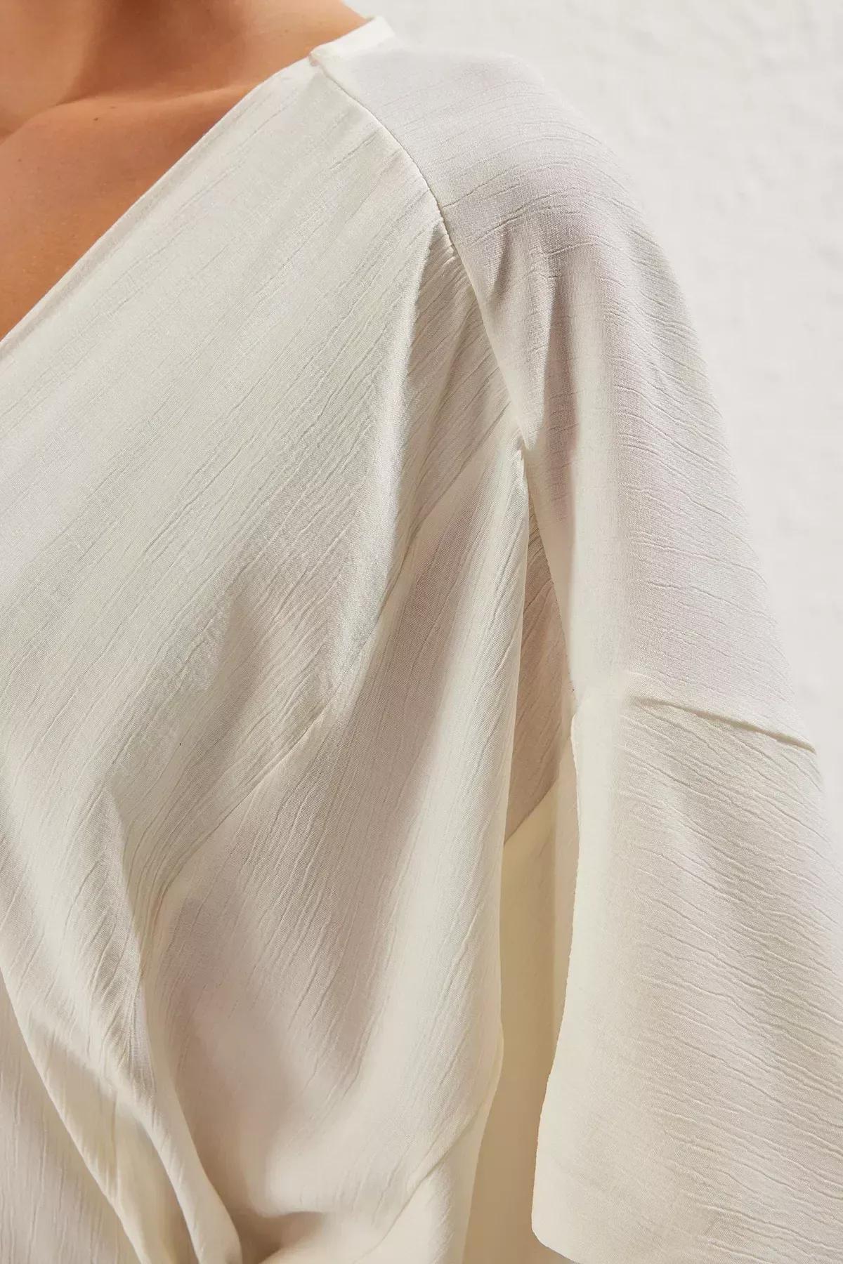 Beige Maxi Woven Beach Kimono, C101_1635, large image number 7