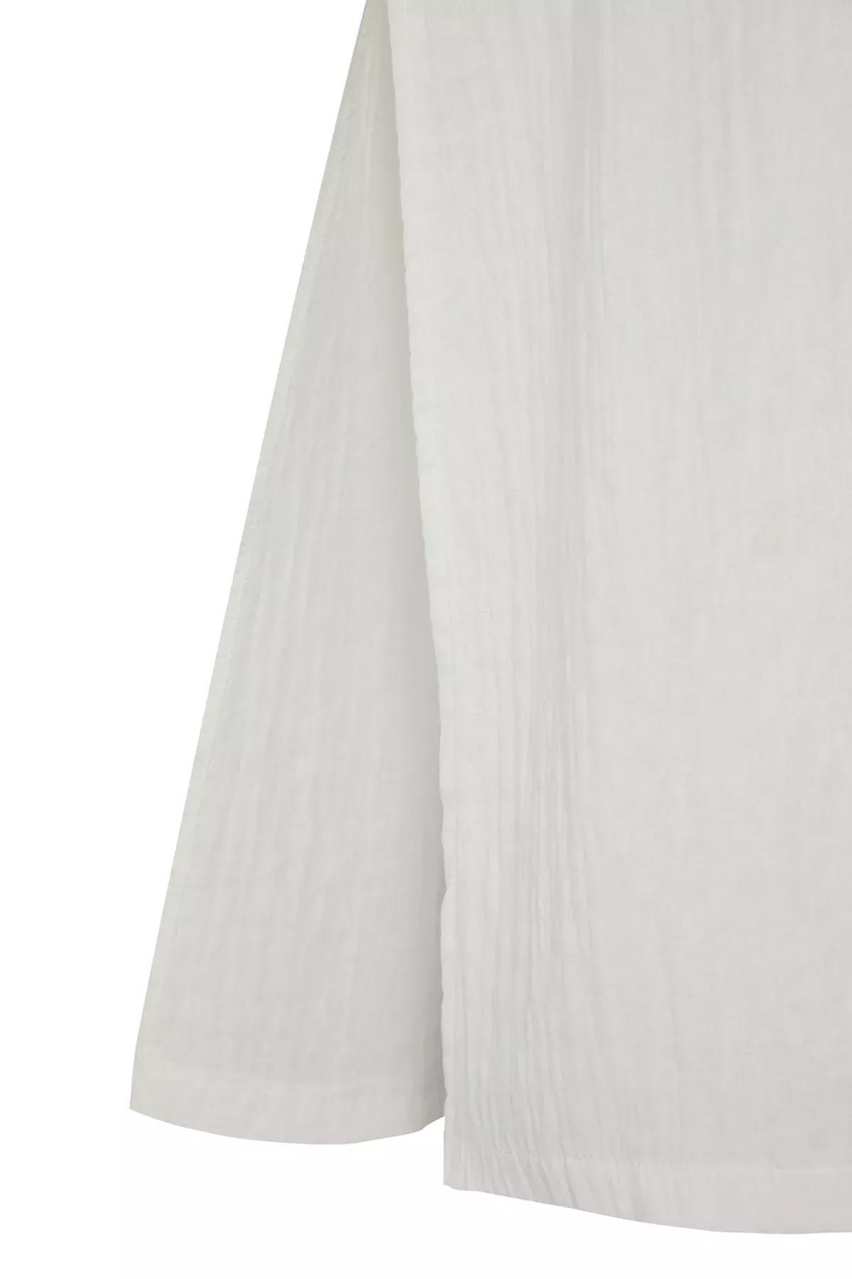 White Midi Muslin Dress, , large image number 5