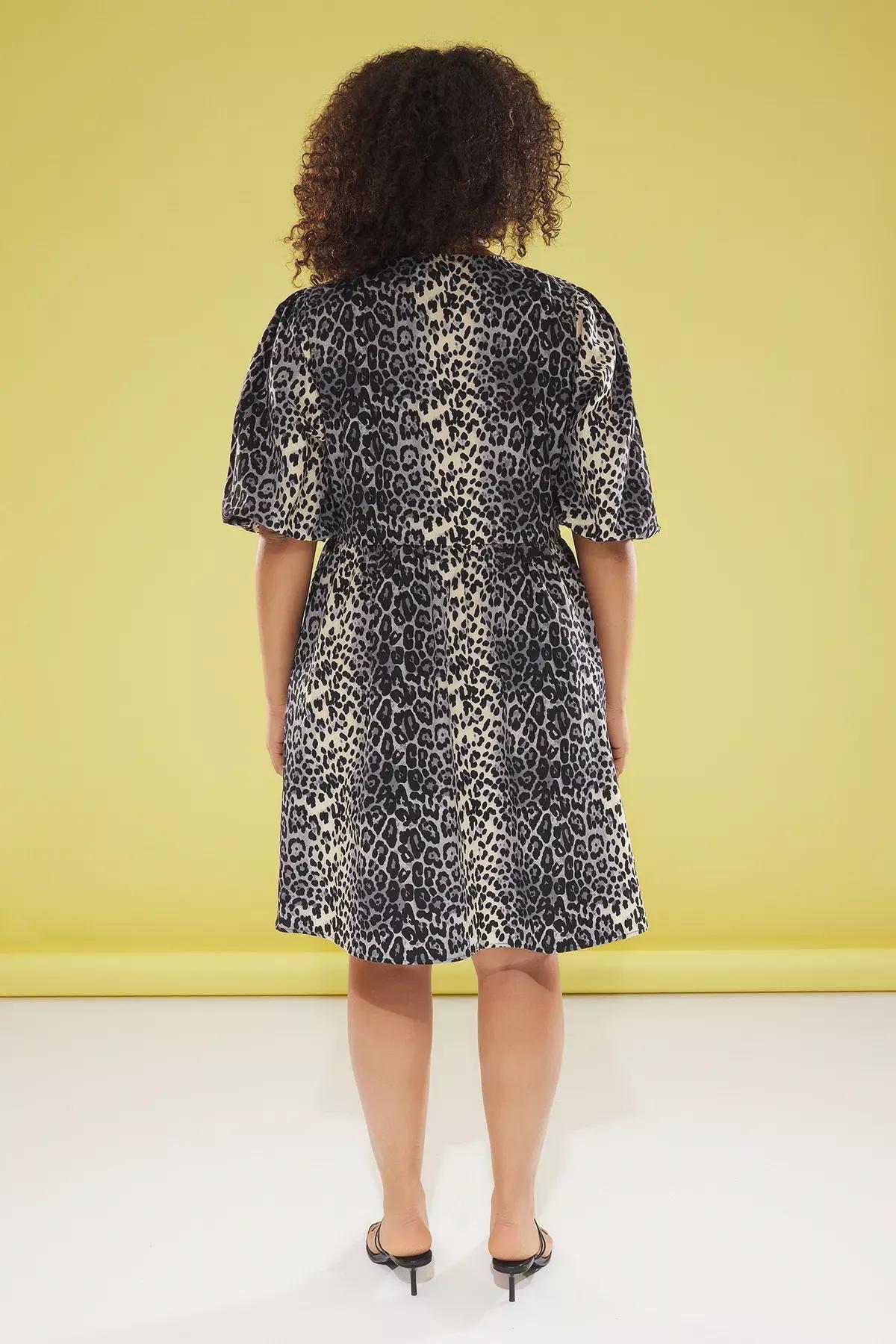 Multicolour Printed A-Line Plus-Size Dress, Very colorful, large image number 9