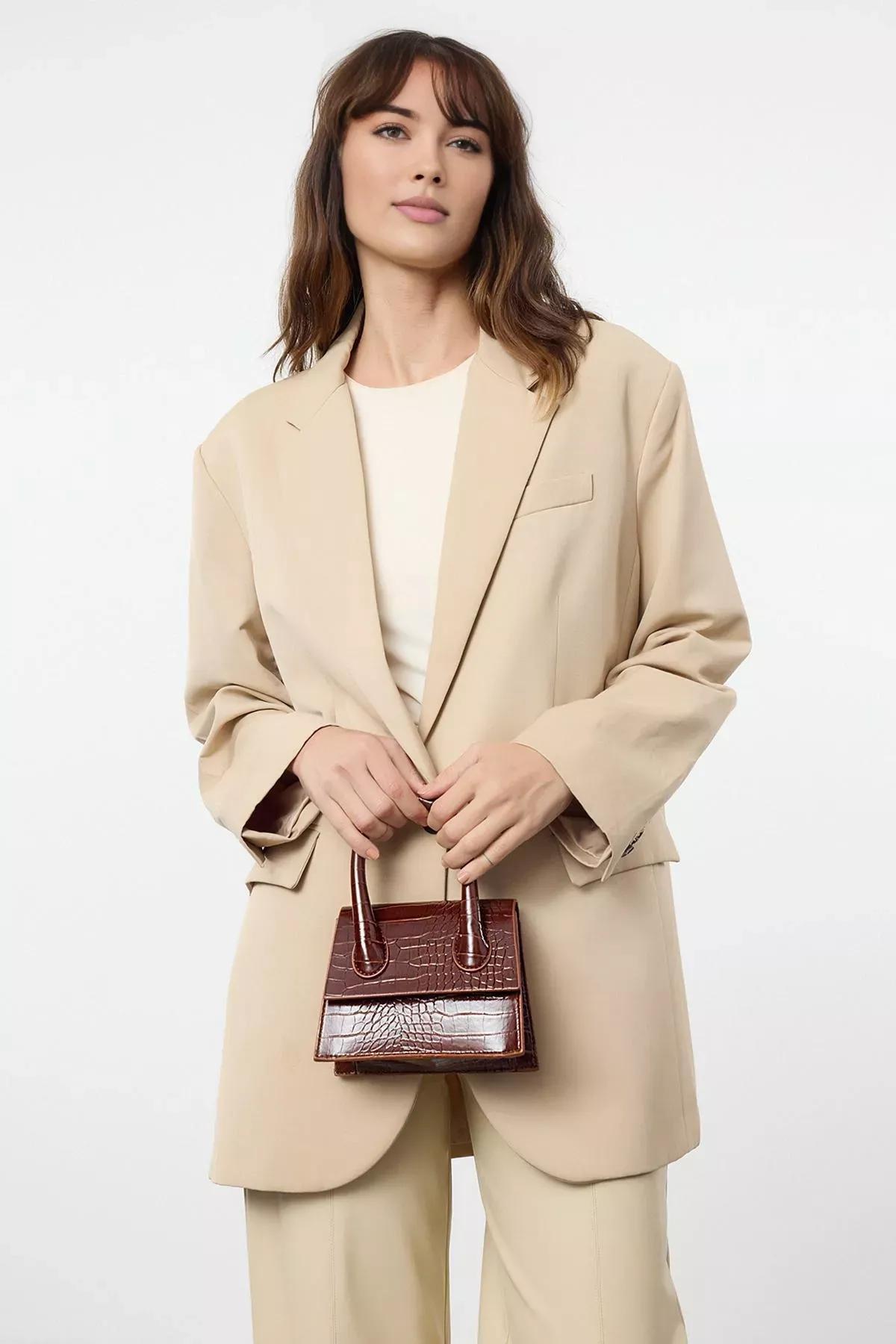 Brown Crossbody Mini Bag, Tan, large image number 1