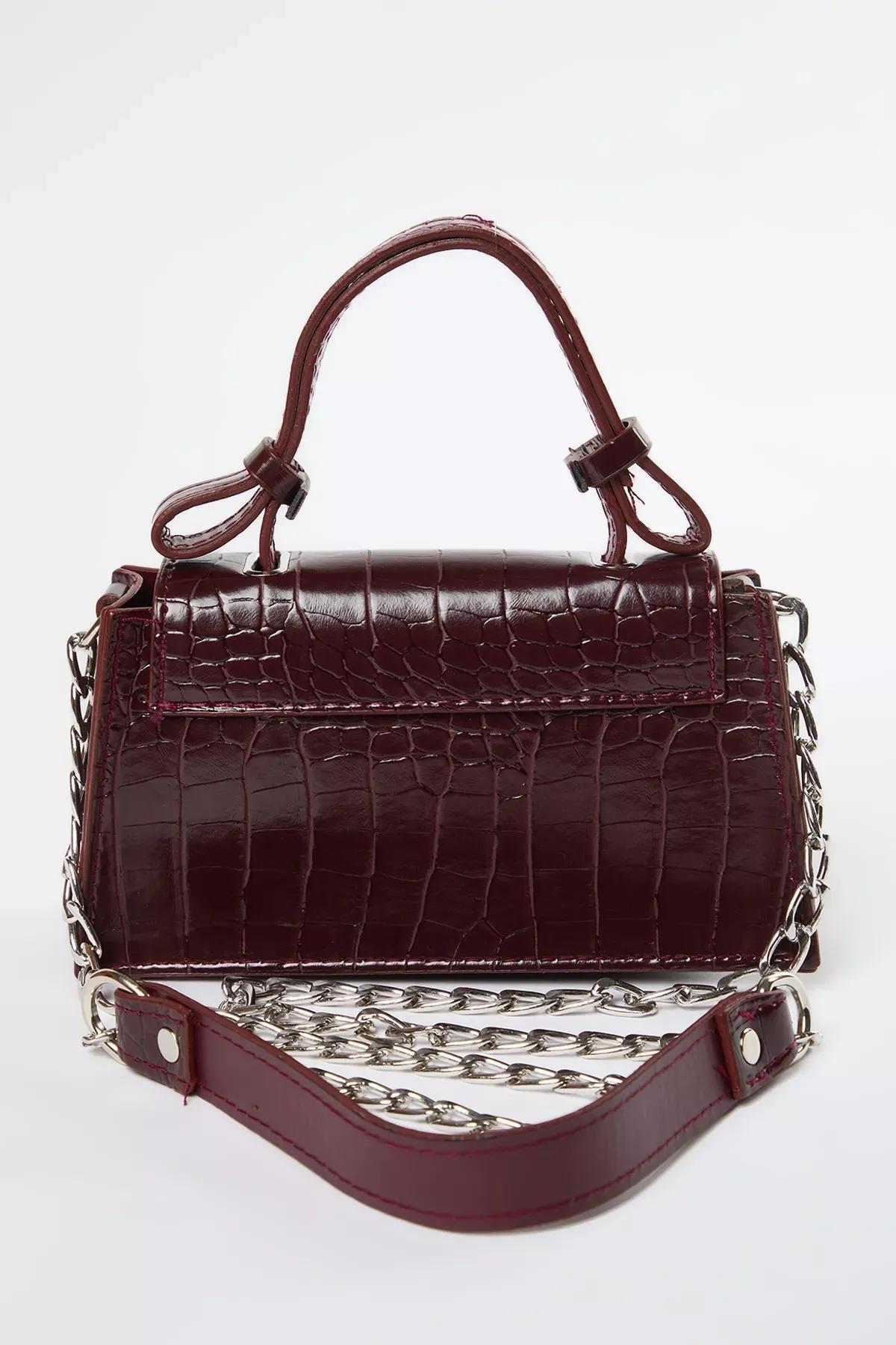 Red Crossbody Mini Bag, Burgundy, large image number 3