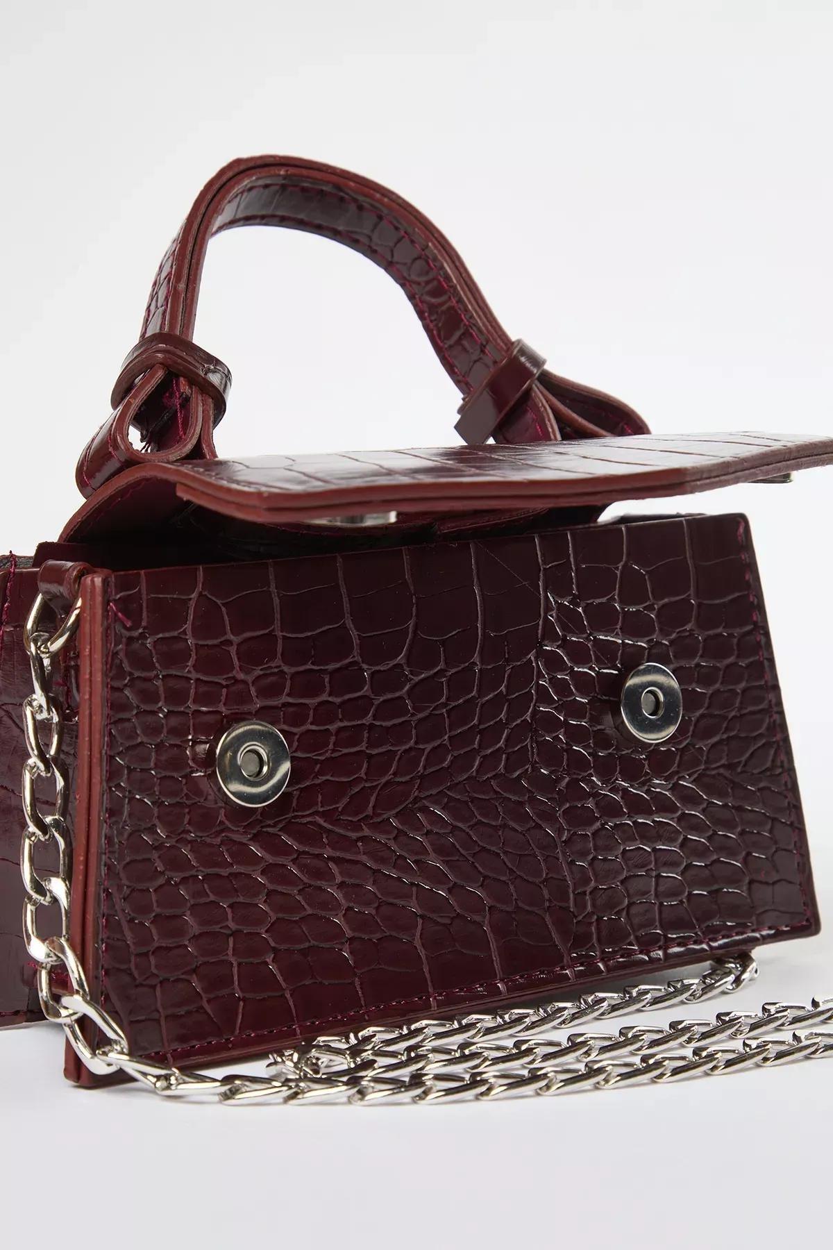 Red Crossbody Mini Bag, Burgundy, large image number 4