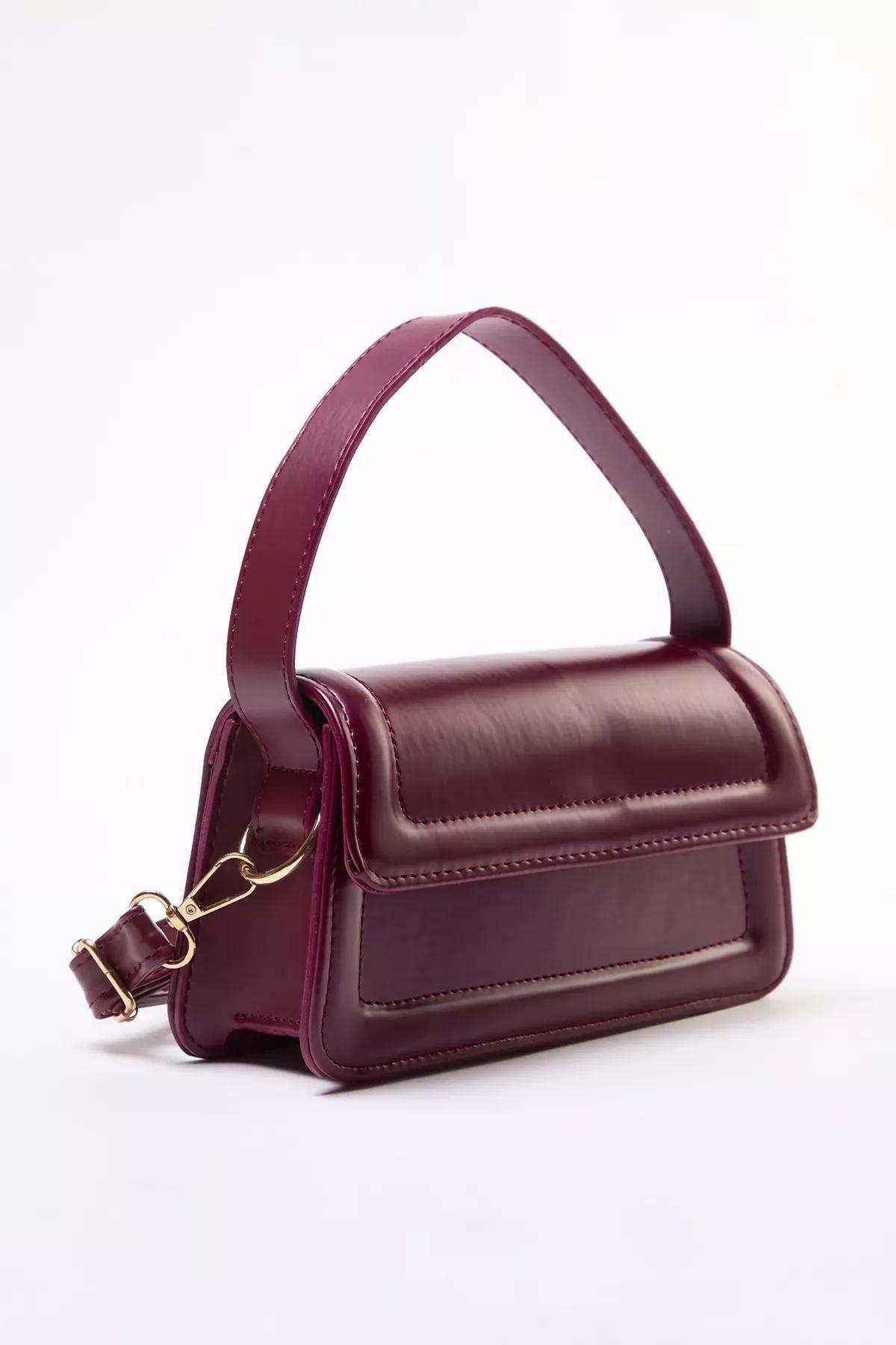 Red Crossbody Mini Bag, Burgundy, large image number 3