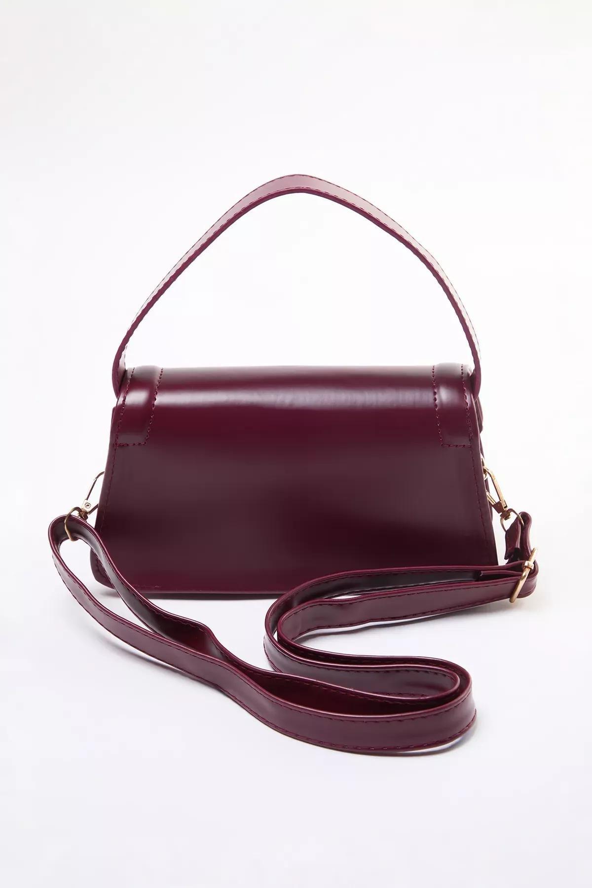 Red Crossbody Mini Bag, Burgundy, large image number 4