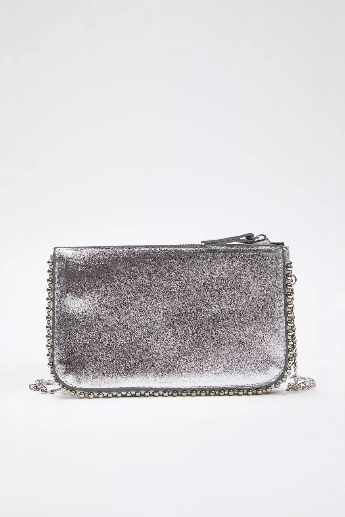 Silver Studded Crossbody Wallet Bag, C101_3816, large image number 2
