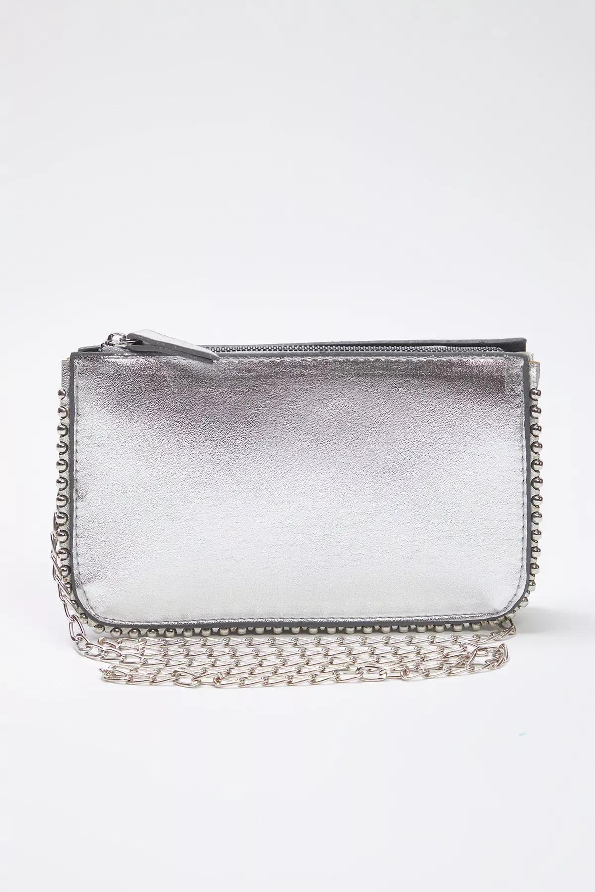 Silver Studded Crossbody Wallet Bag, C101_3816, large image number 4