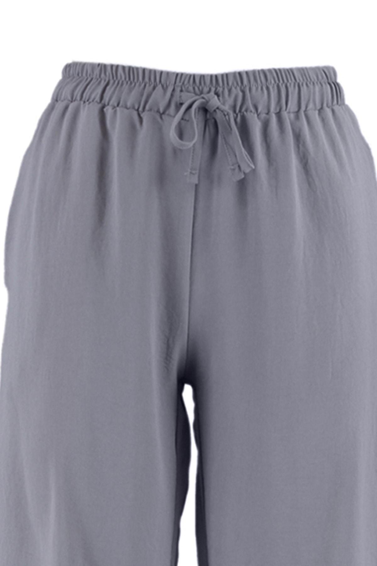 Grey Relaxed High Waist Pants, , large image number 6