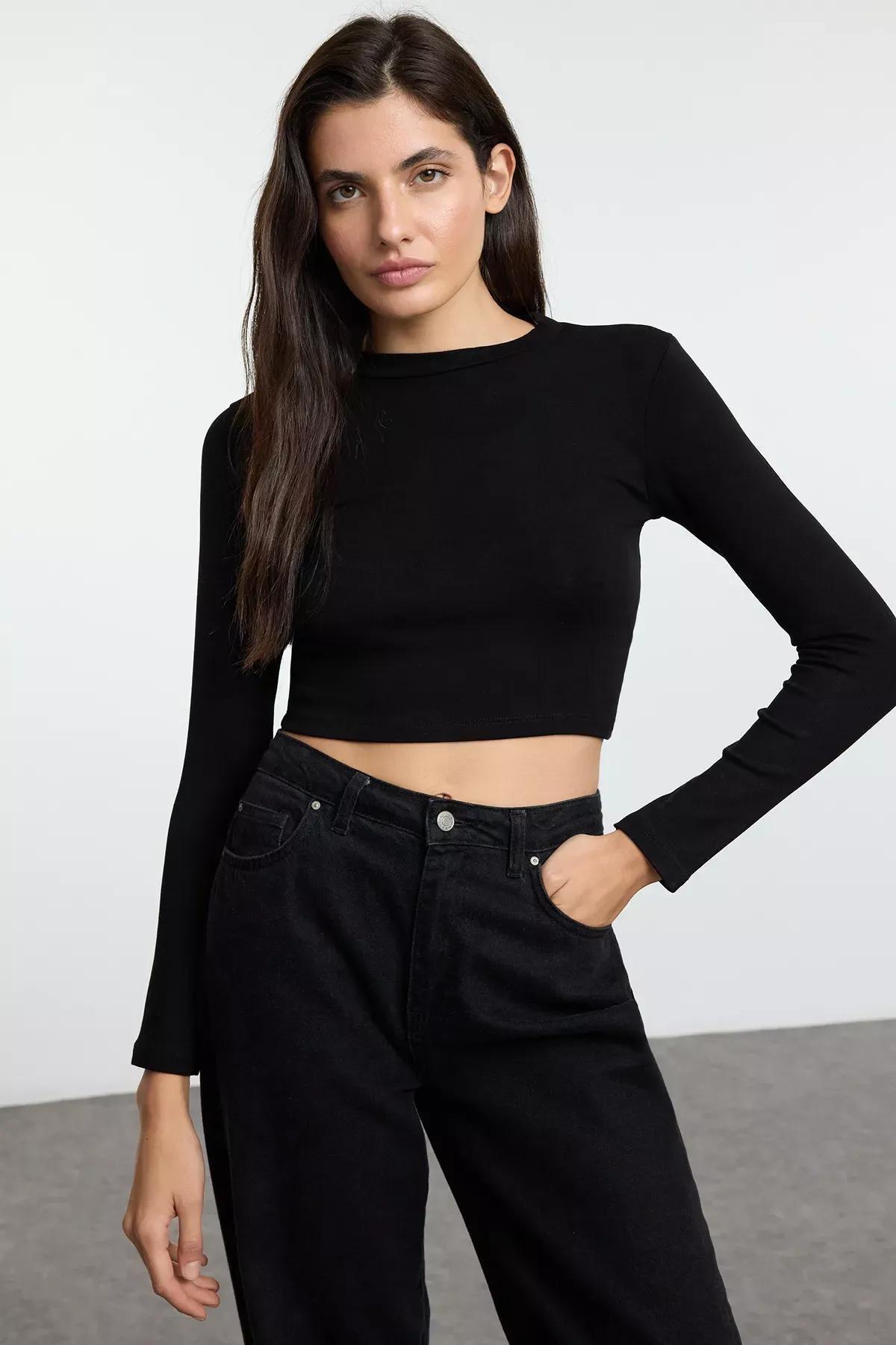 Black White Grey Knit Blouse Set of 3, Grey-Black-White, large image number 3