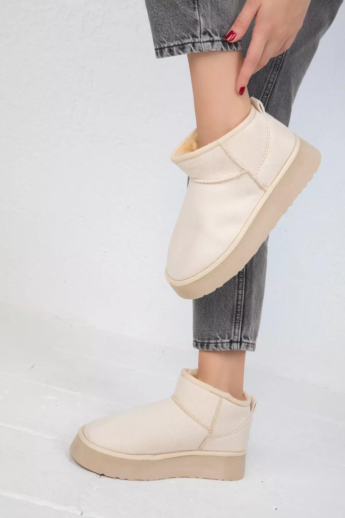 Beige Suede Boots, C101_2041, large image number 0