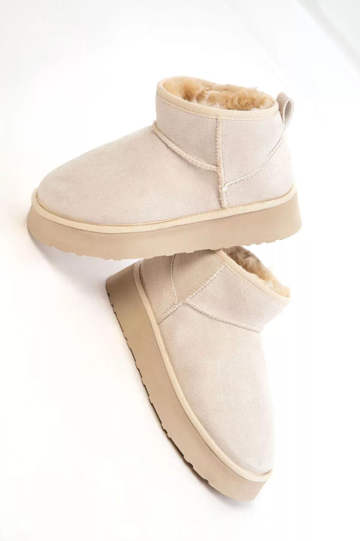Beige Suede Boots, C101_2041, large image number 9