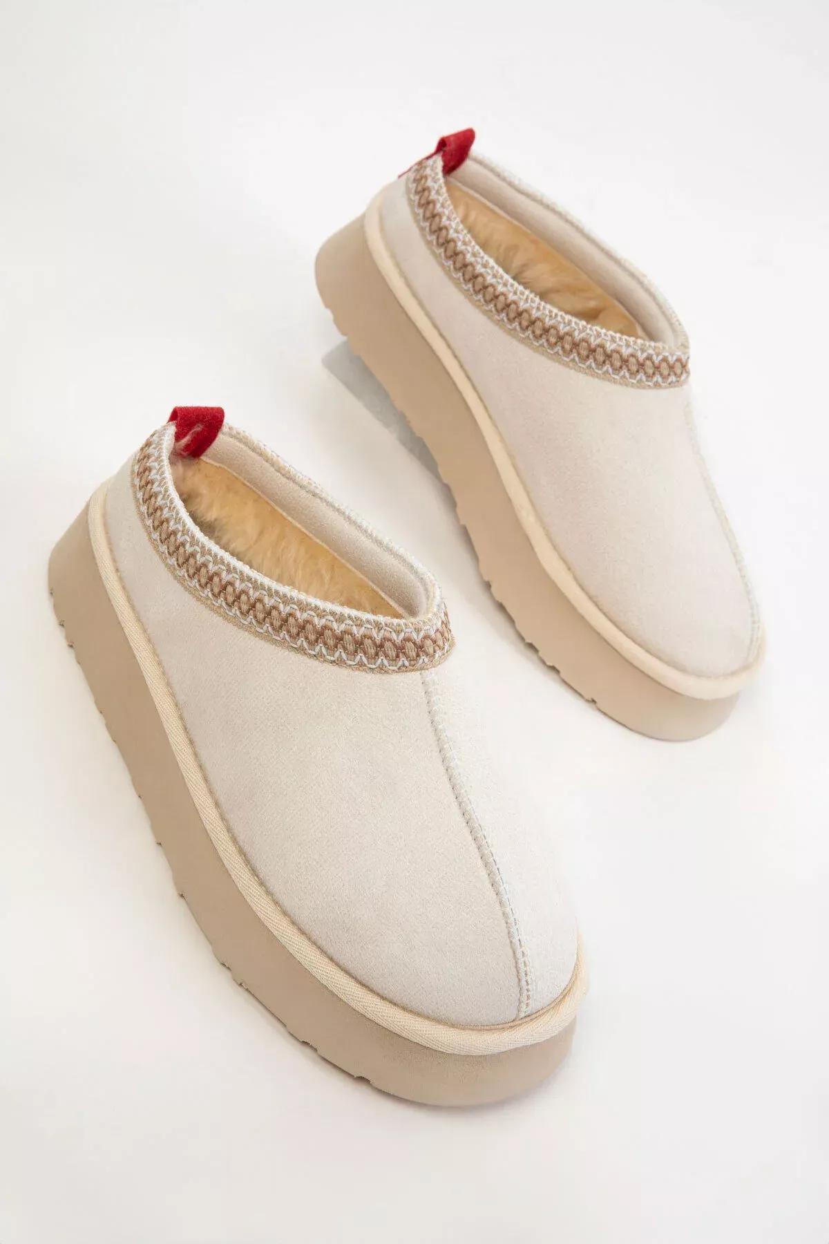 Beige Suede Boots, C101_2041, medium