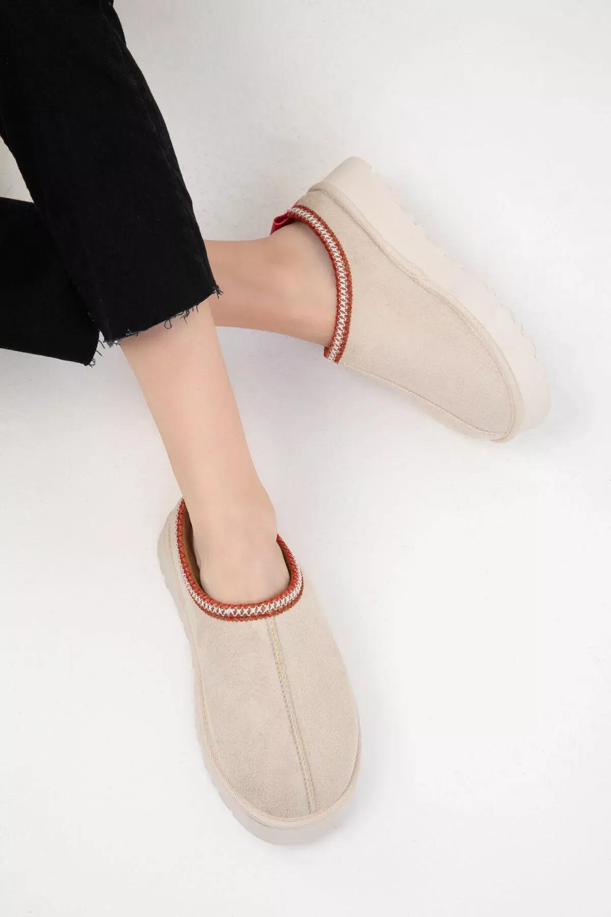 Beige Suede Boots, , large image number 1