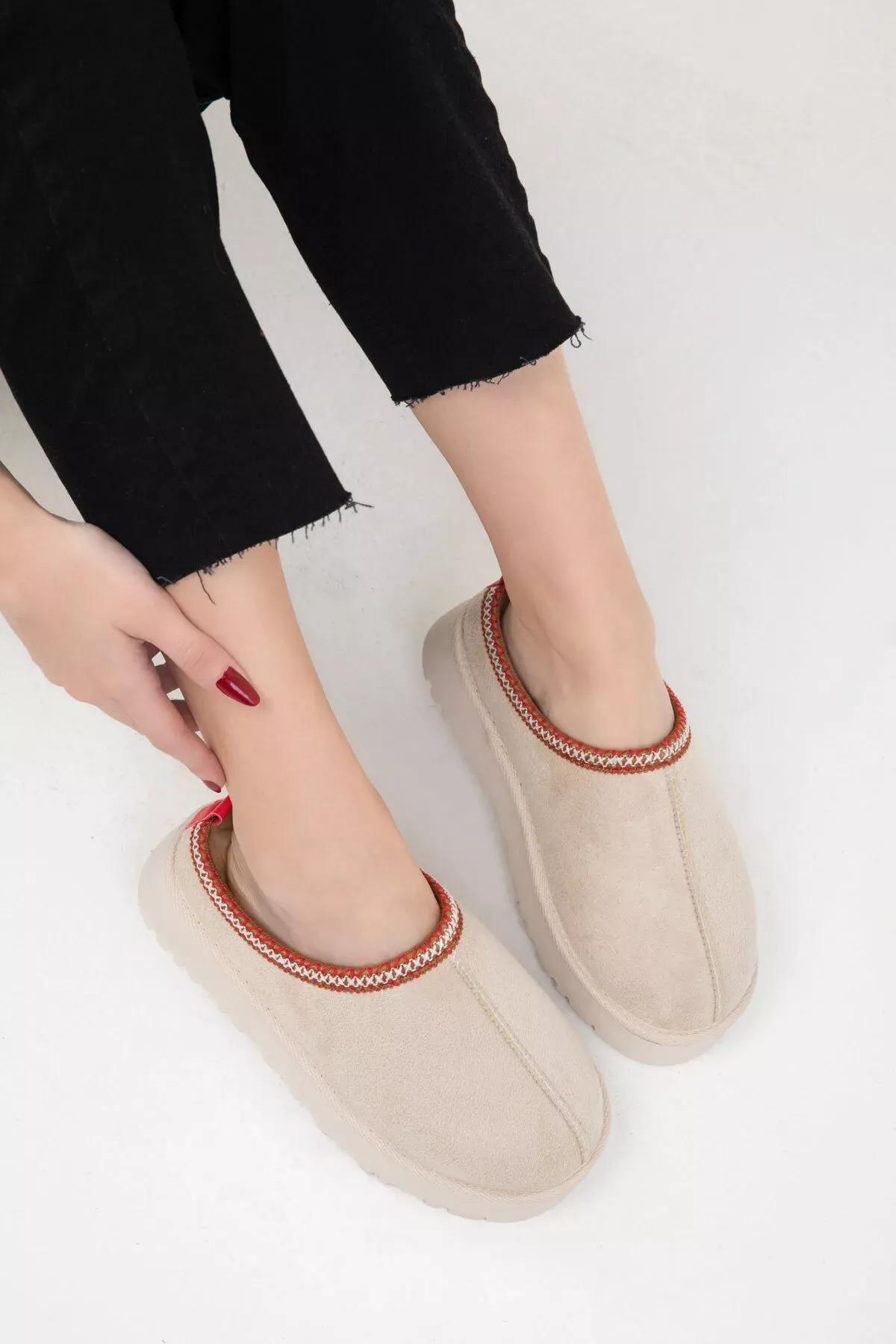 Beige Suede Boots, , large image number 3