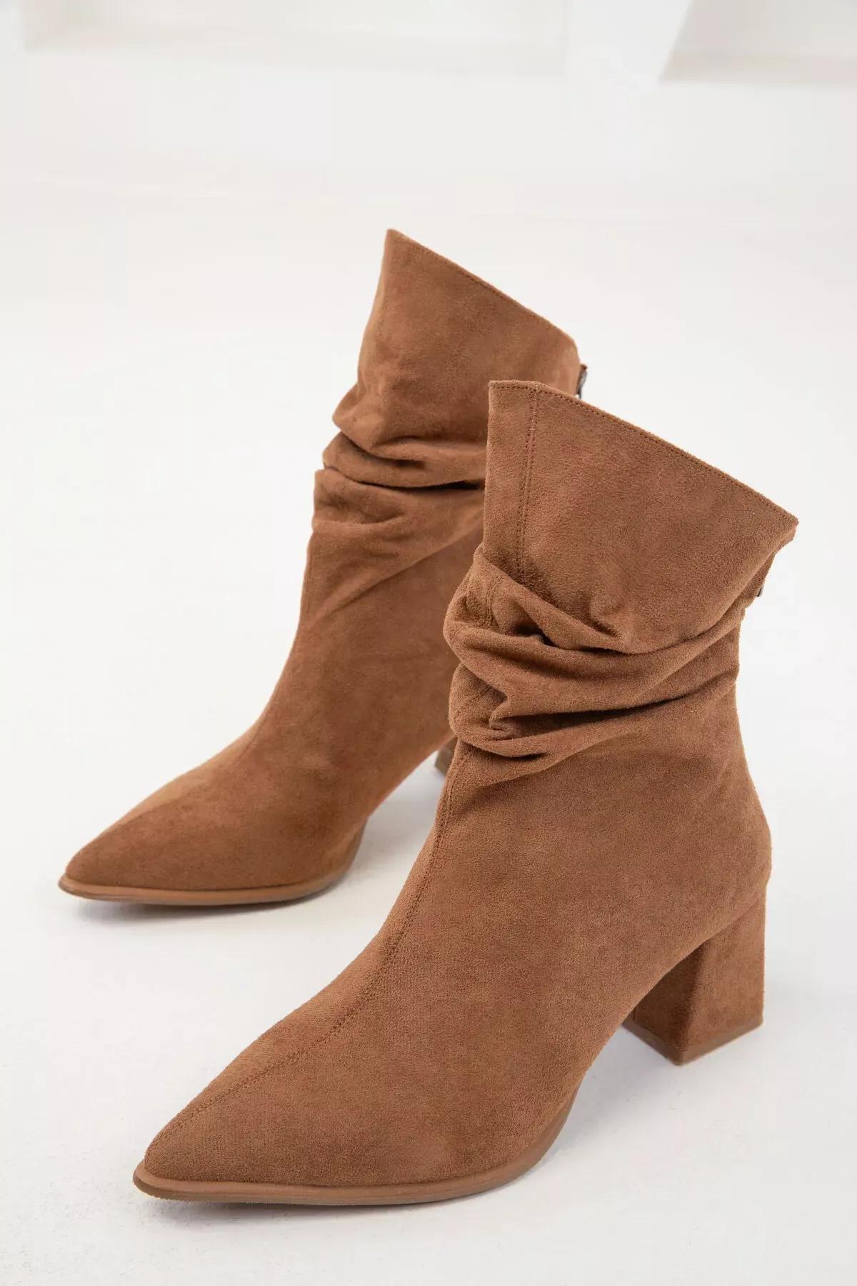 Tan Suede Womens Boots & Bootie 19806, C101_4460, large image number 1