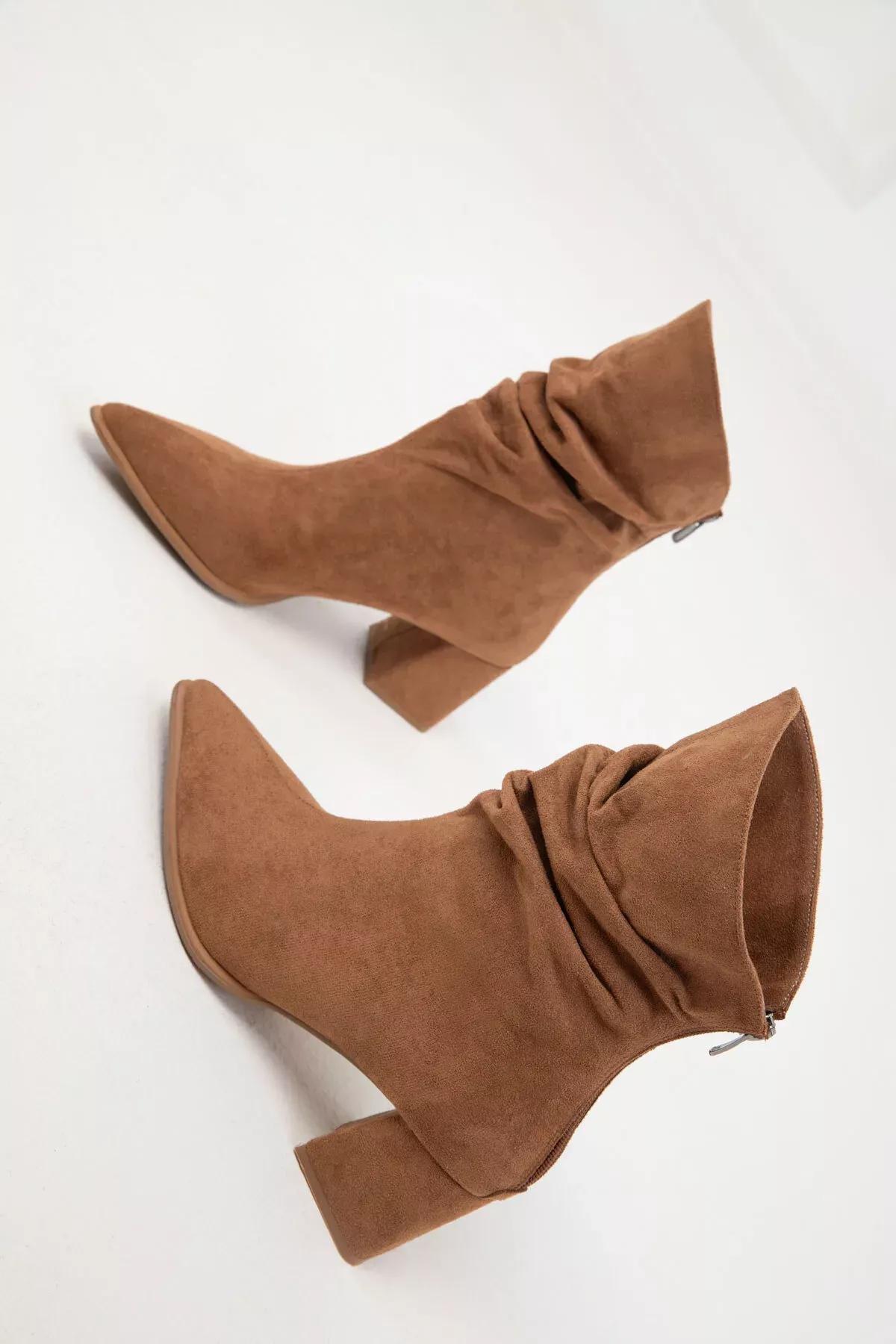 Tan Suede Womens Boots & Bootie 19806, C101_4460, large image number 3