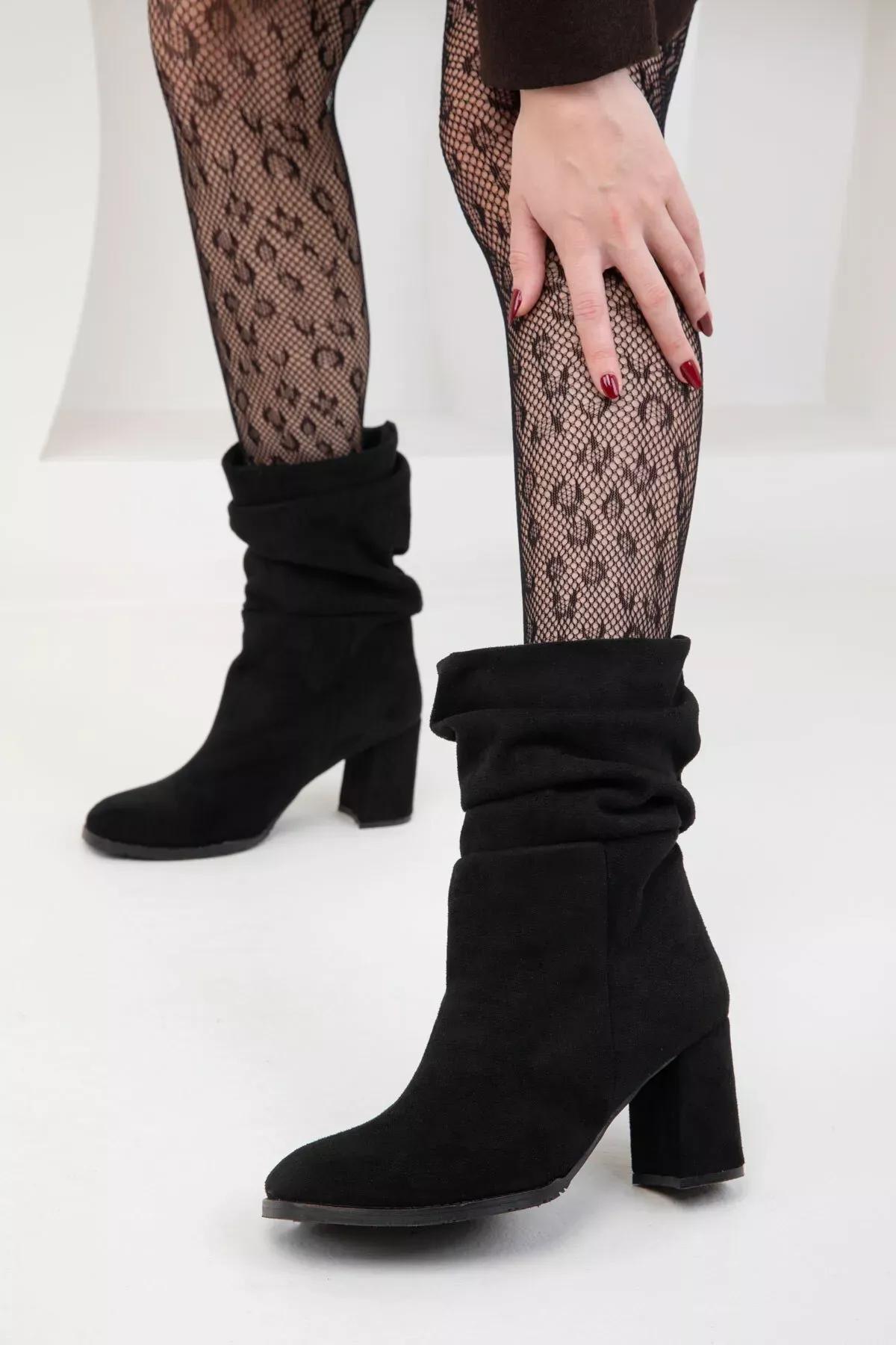 Black Suede Boots, , large image number 0