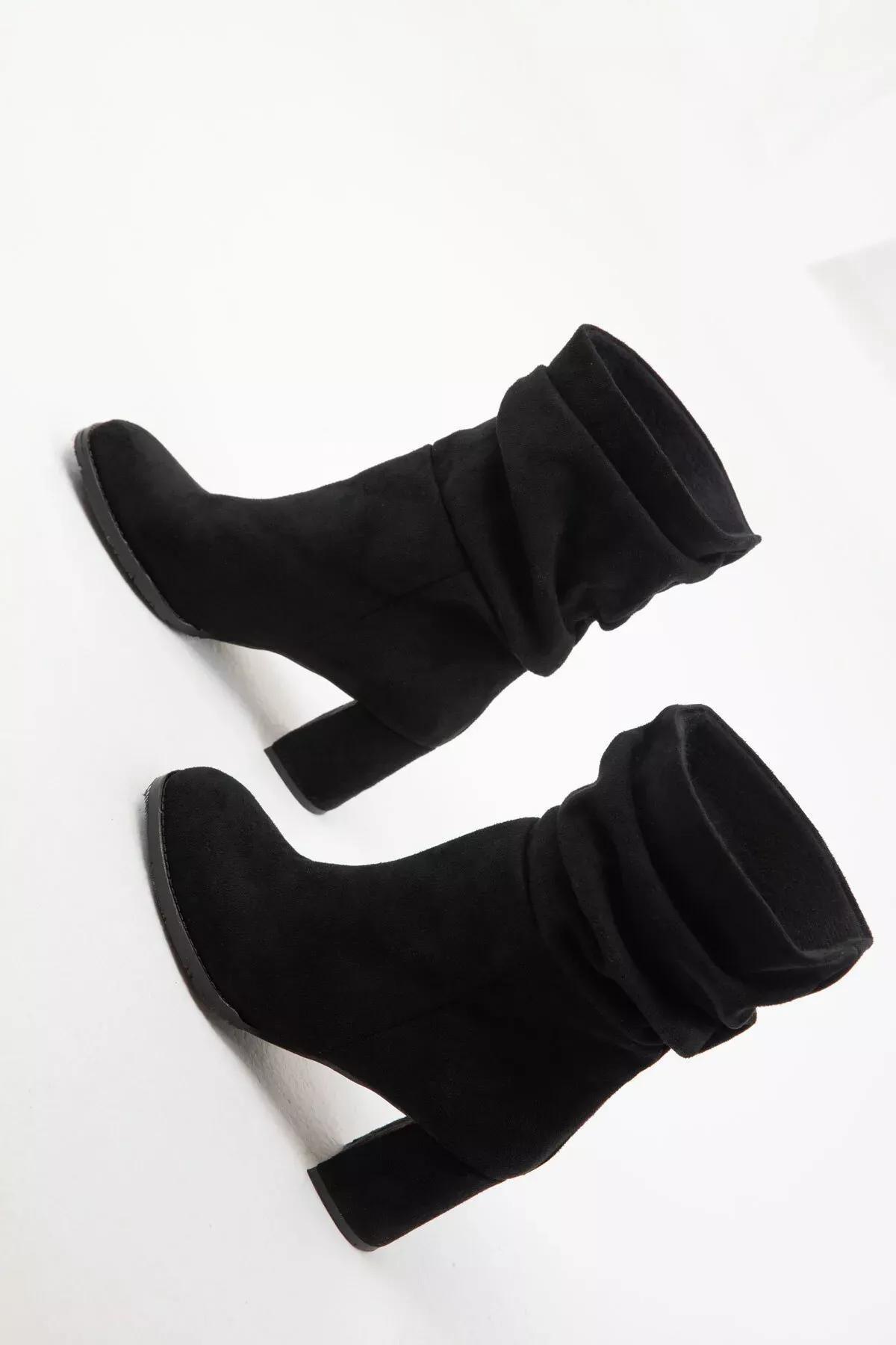 Black Suede Boots, , large image number 1