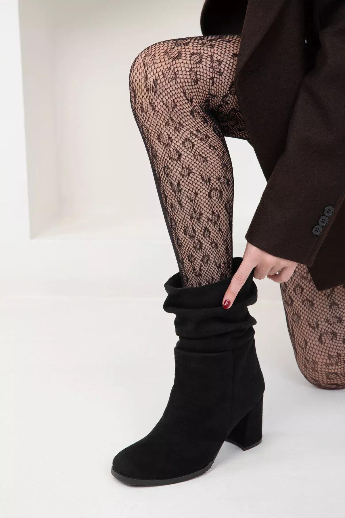 Black Suede Boots, , large image number 4
