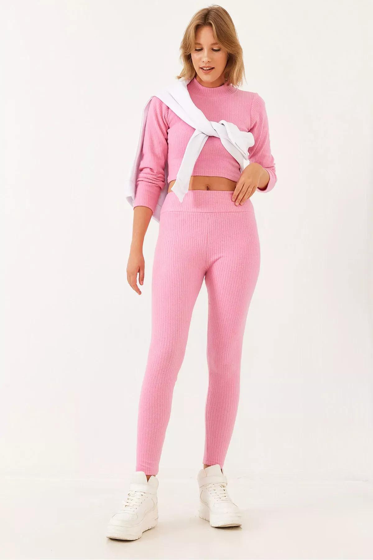 Green Wide Leg Plus Jeans, Pink, large image number 0
