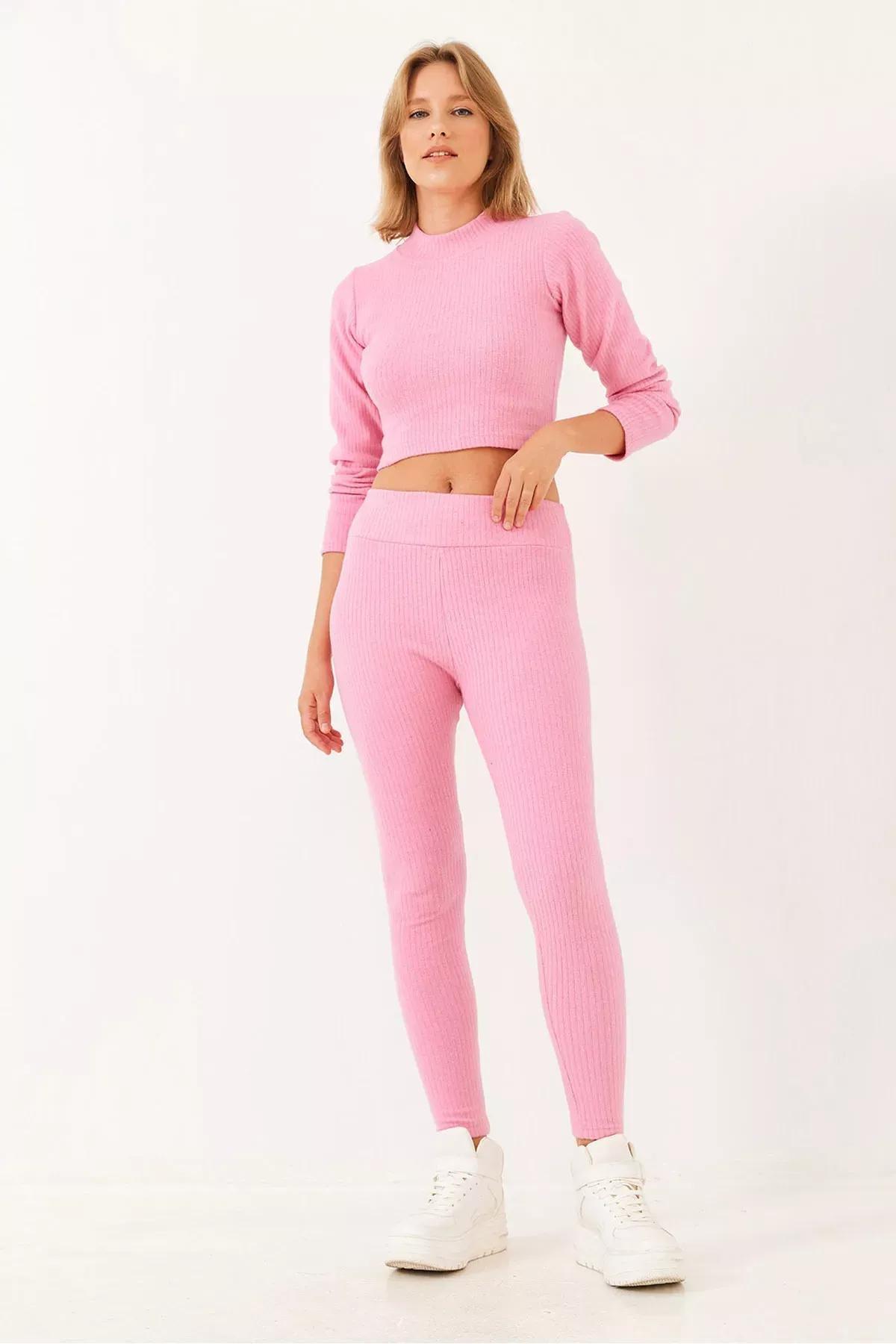 Green Wide Leg Plus Jeans, Pink, large image number 1