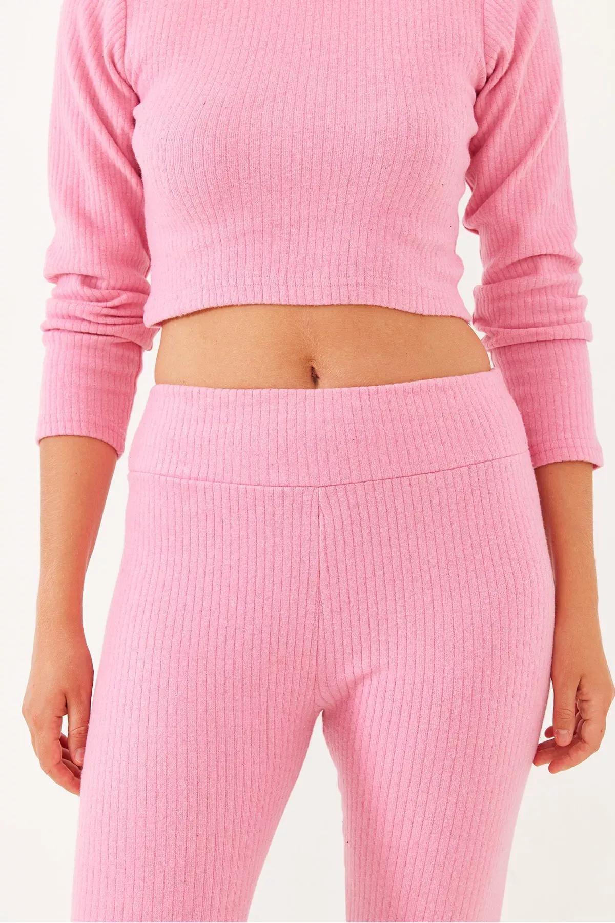 Green Wide Leg Plus Jeans, Pink, large image number 2