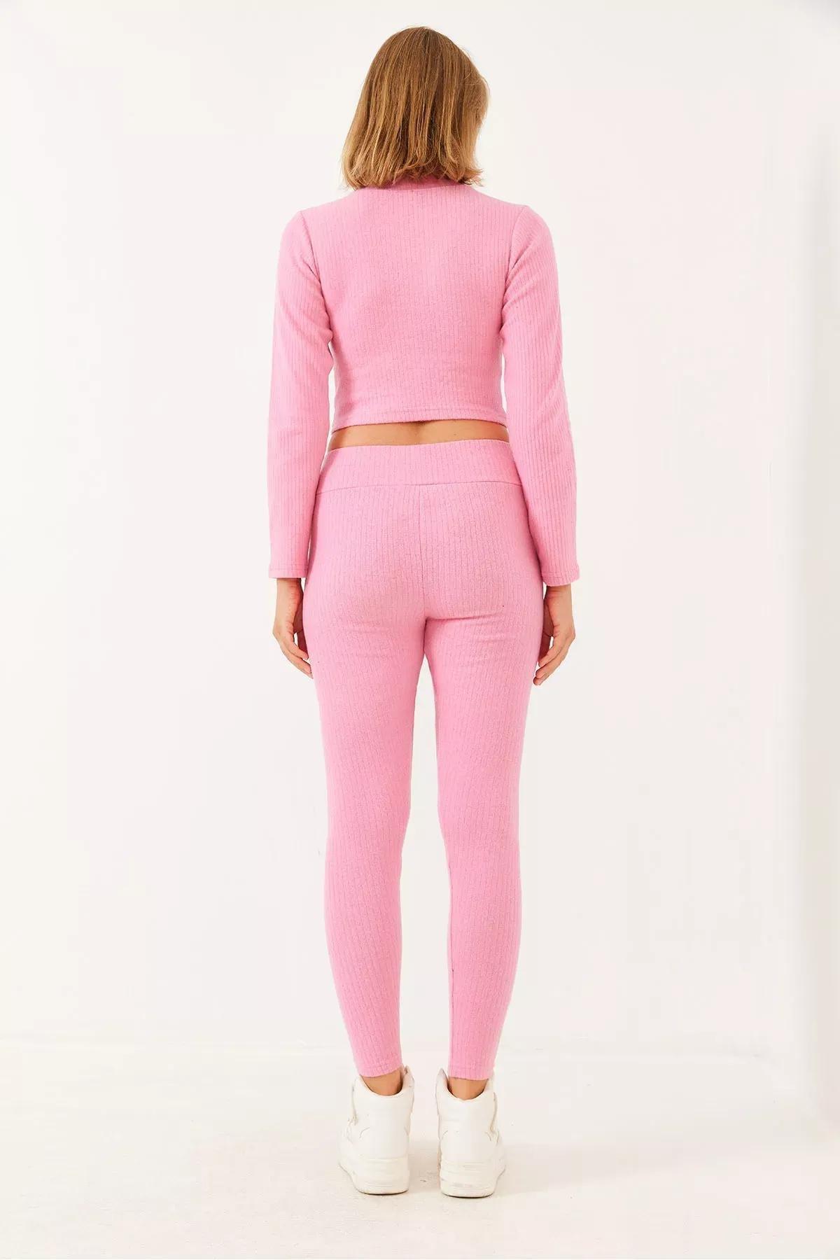 Green Wide Leg Plus Jeans, Pink, large image number 3