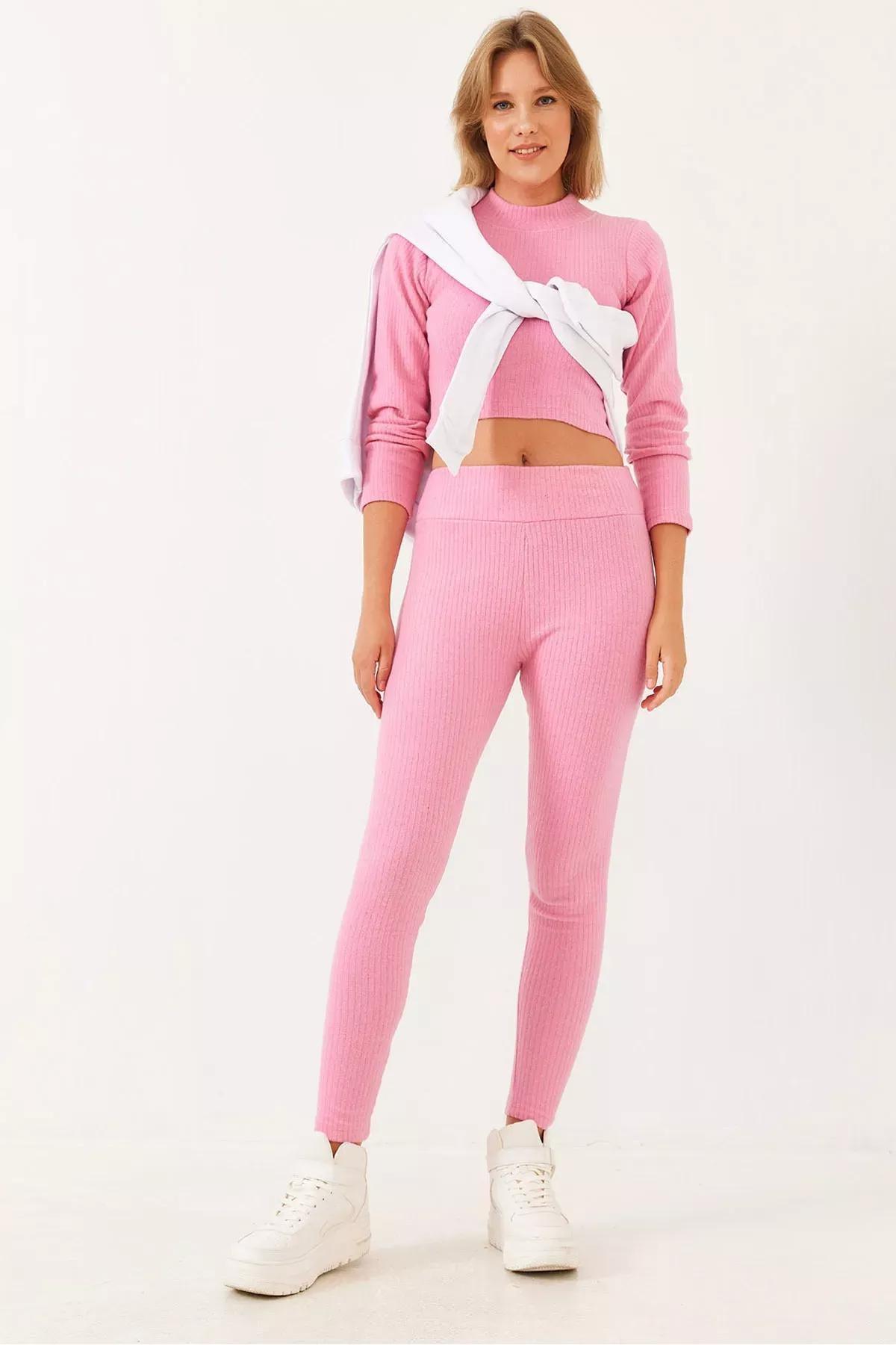 Green Wide Leg Plus Jeans, Pink, large image number 4