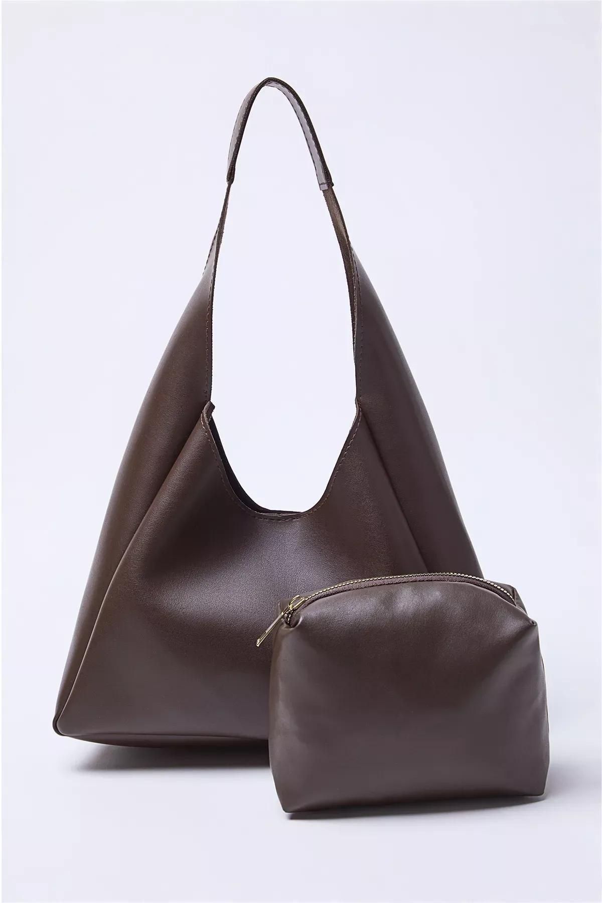 Brown Puppy Oval Bag, Dark brown, large image number 0