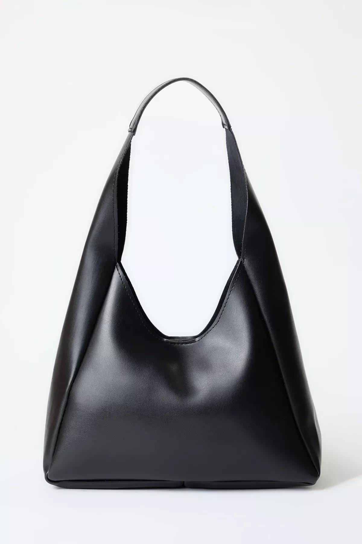 Black Cub Oval Shoulder Bag, BLACK, large image number 4