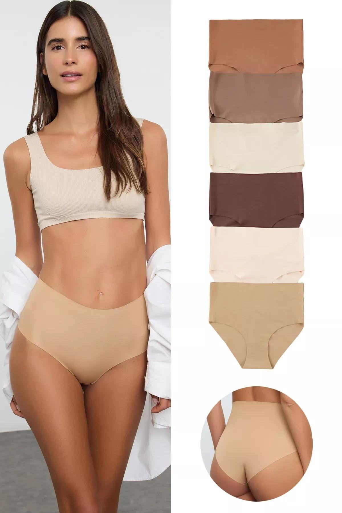 Brown Multicolour Panties, Set of 6, Brown-Multicolor, large image number 0