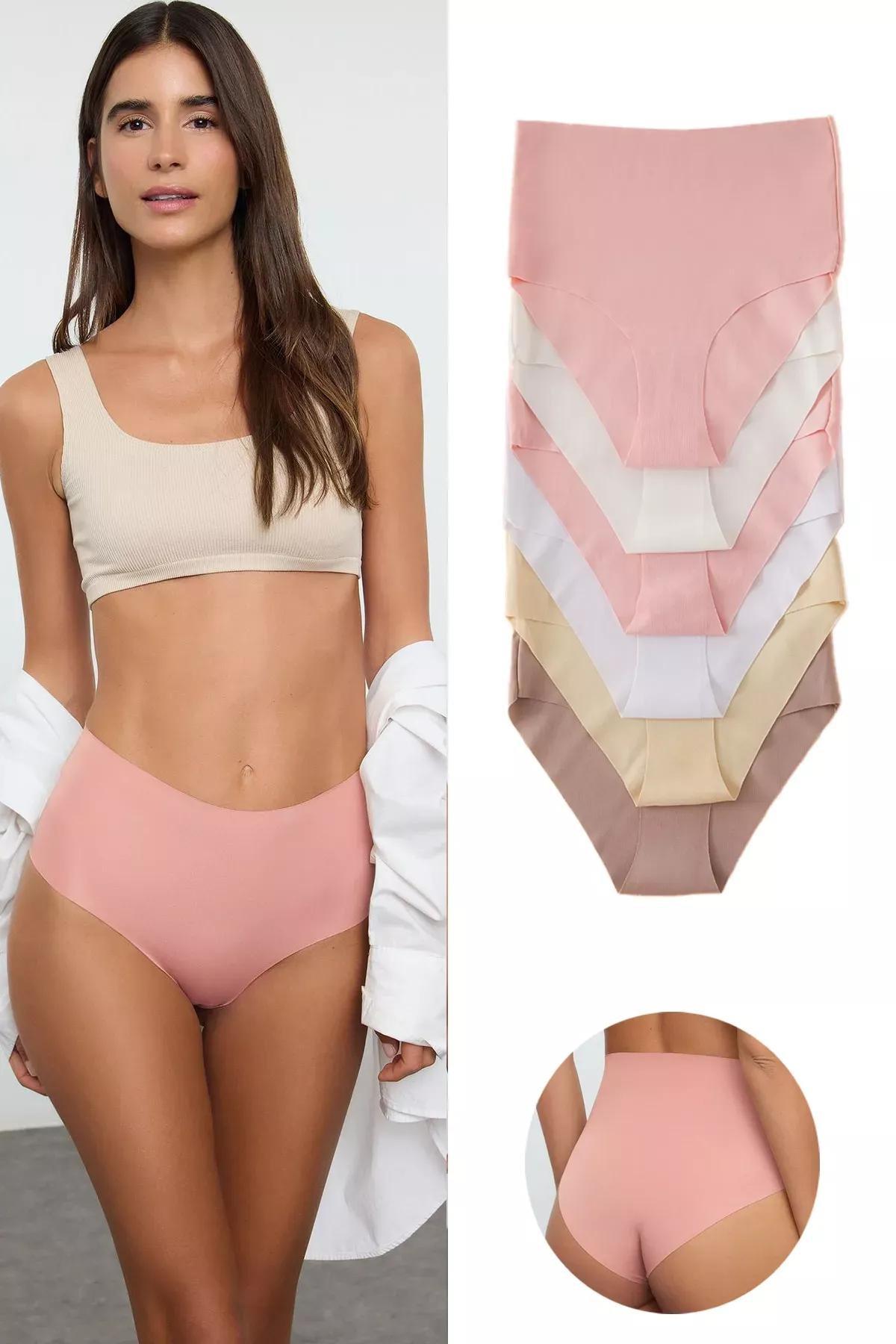 Pink-Multicolour Panties, set of 6, Pink-Multicolor, medium