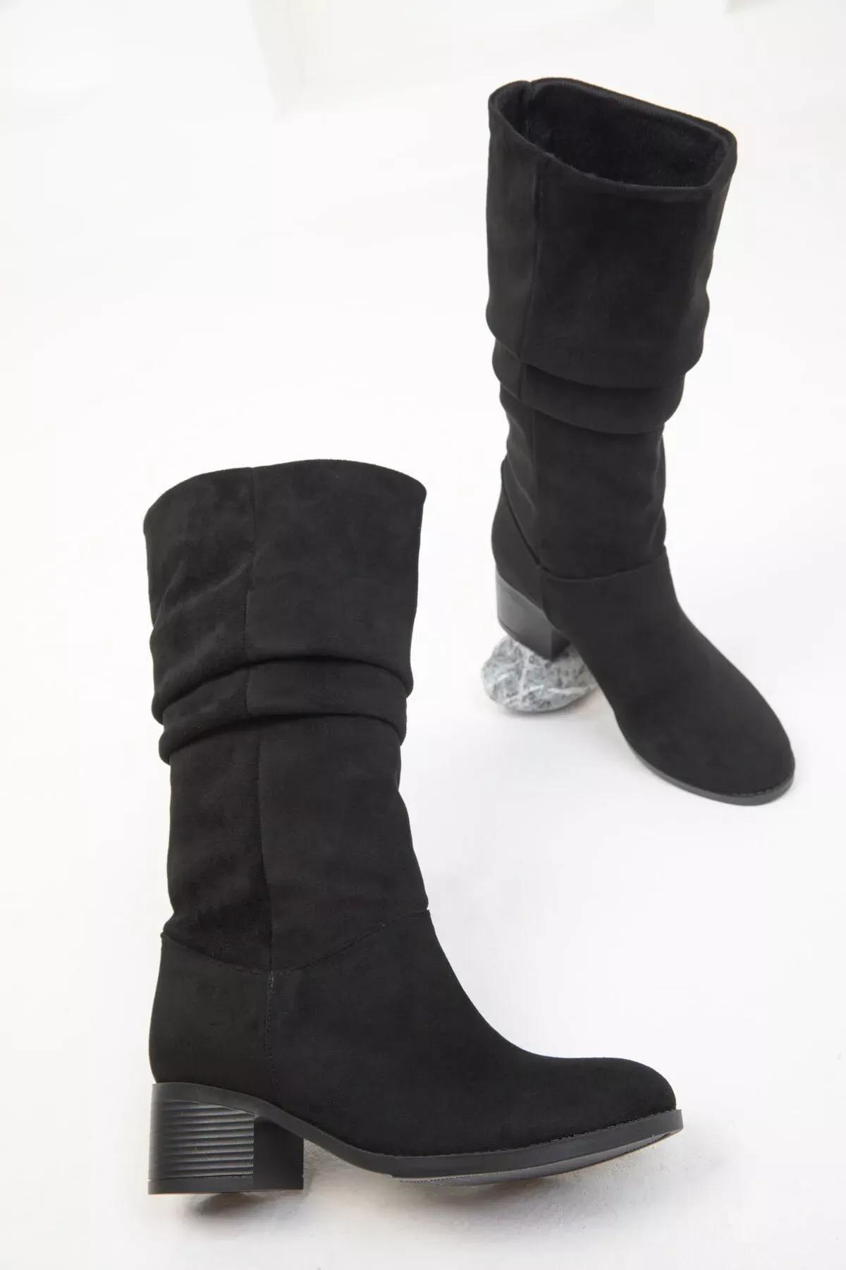 Black Suede Boots, , large image number 3