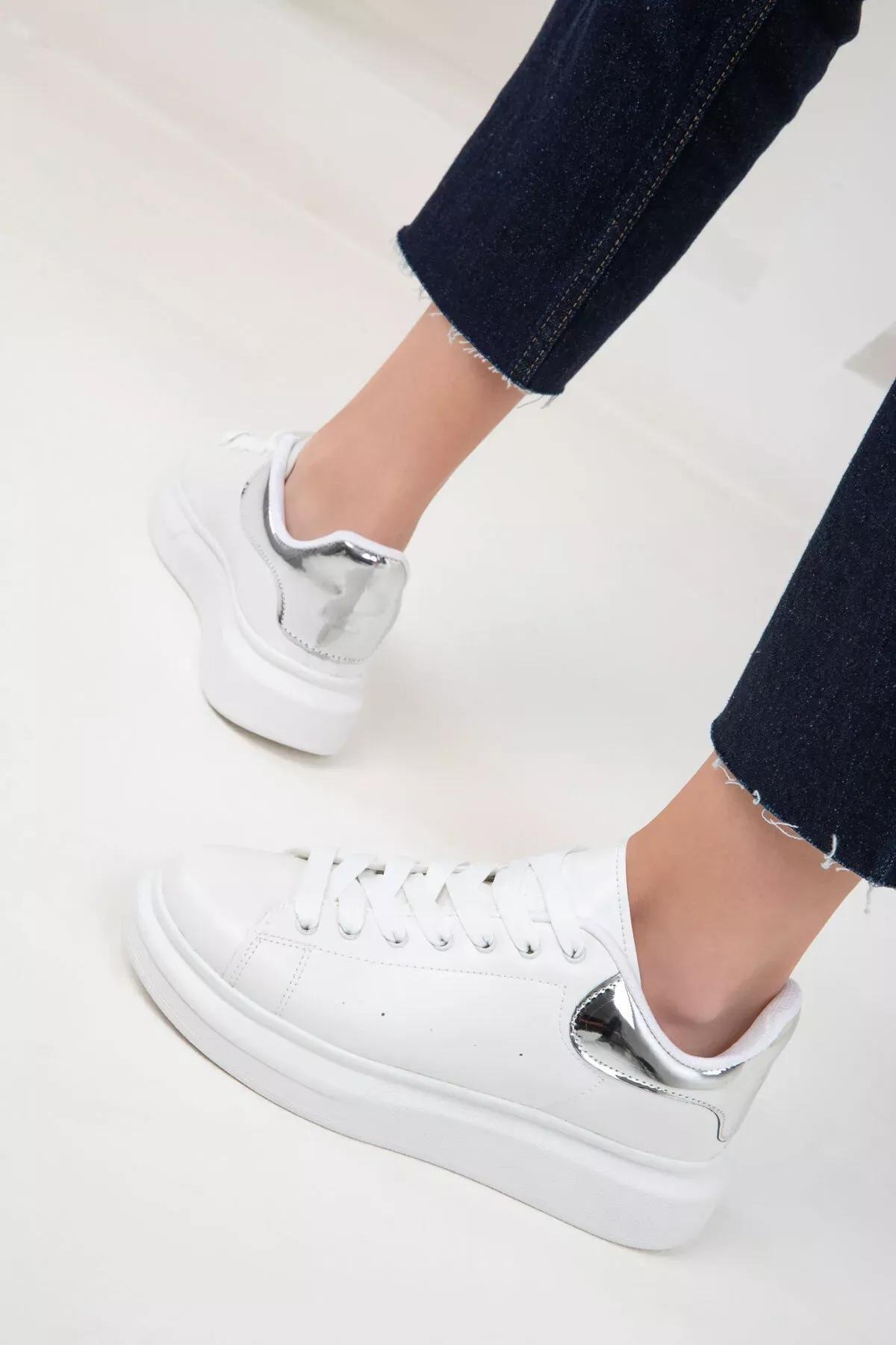 White Silver Sneakers, C101_3931, large image number 0