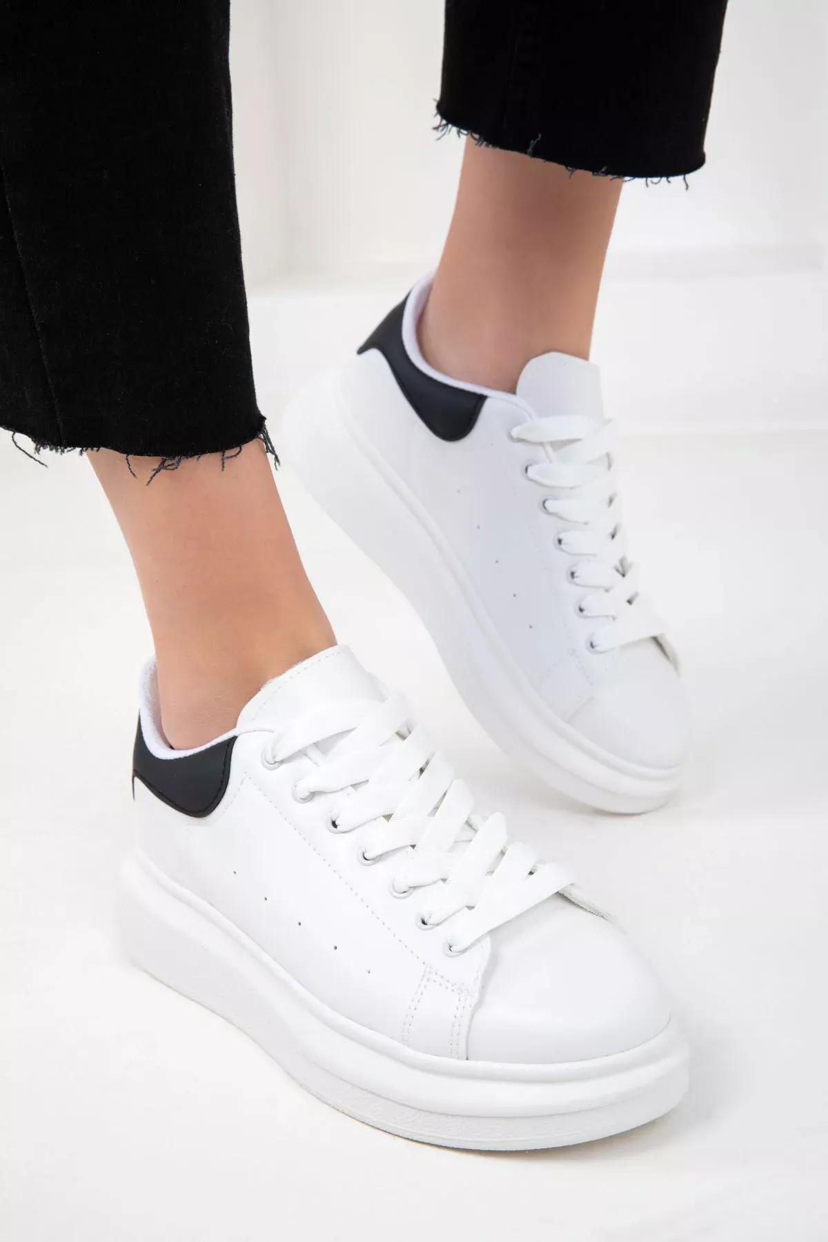 White Black Sneakers, , large image number 0