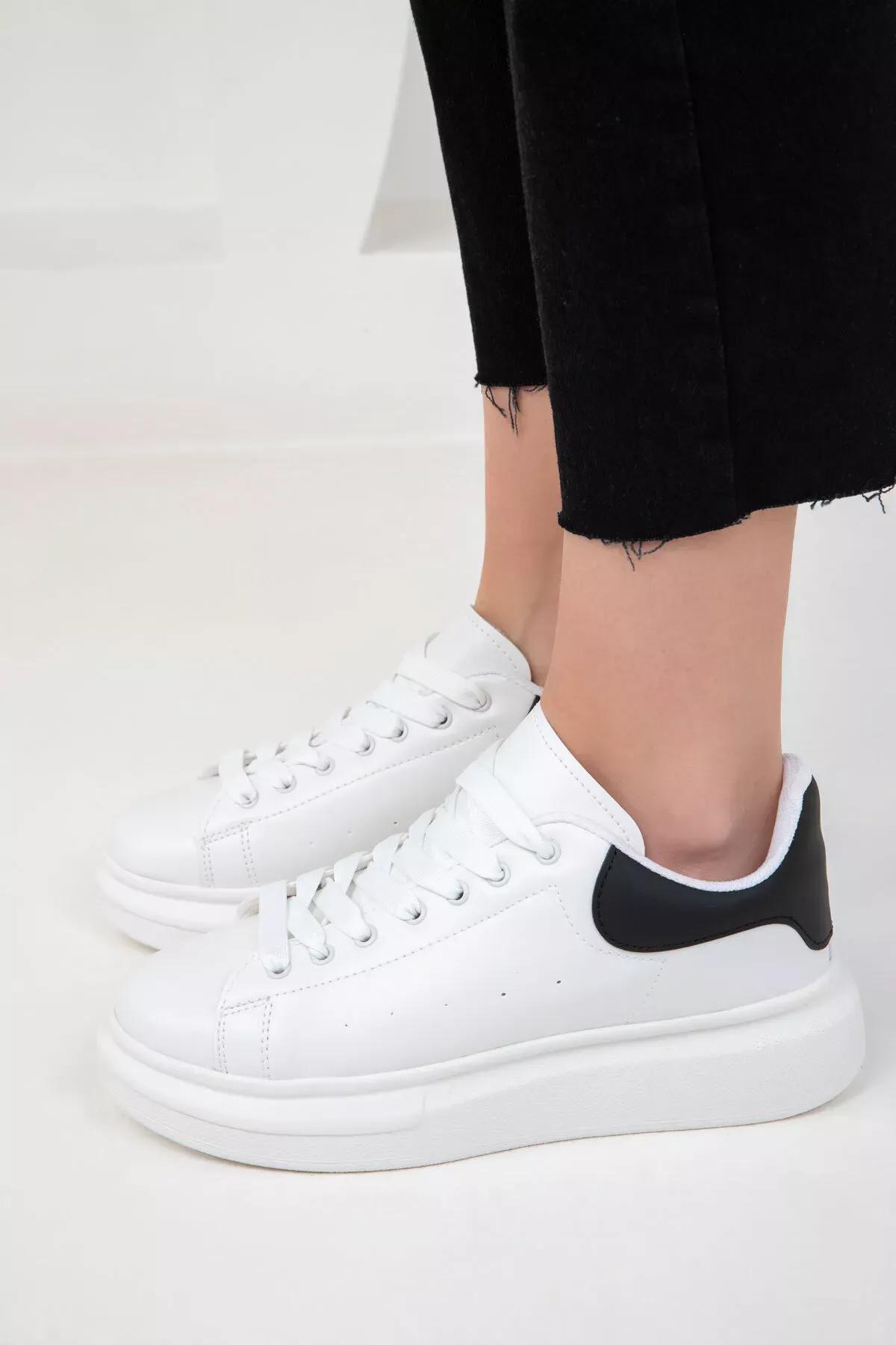 White Black Sneakers, , large image number 4