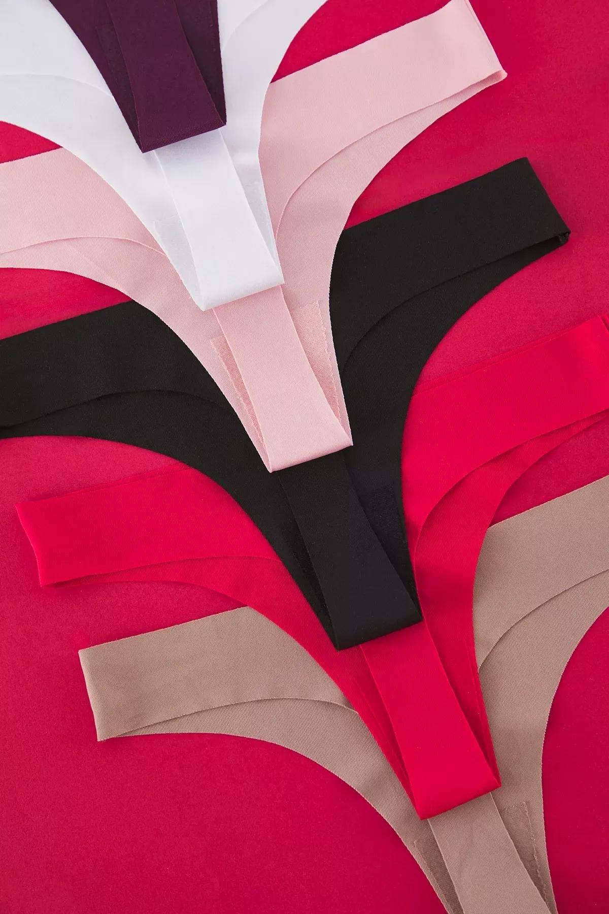 Brown-Multicolour 6-Pack Seamless Thong Panties, Very colorful, medium