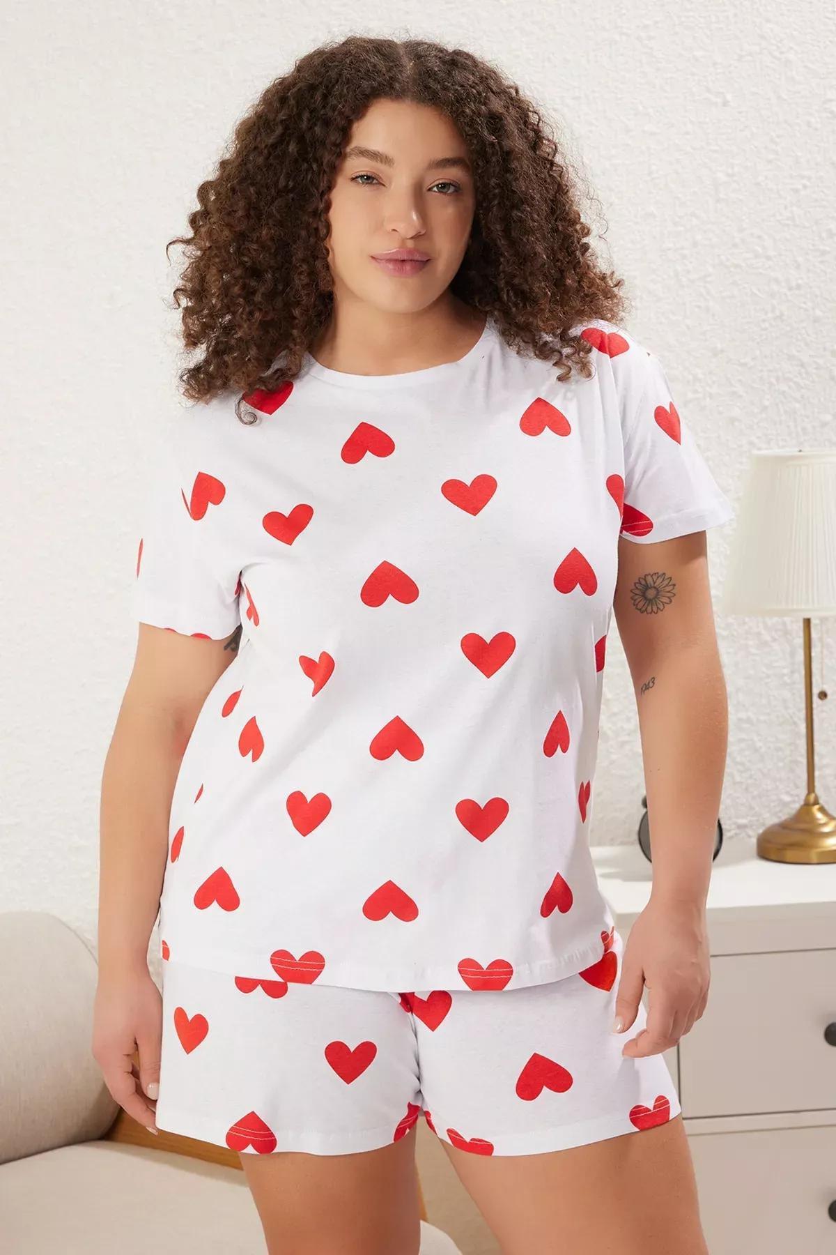 White Patterned Knitted Pyjamas Set, White, large image number 0