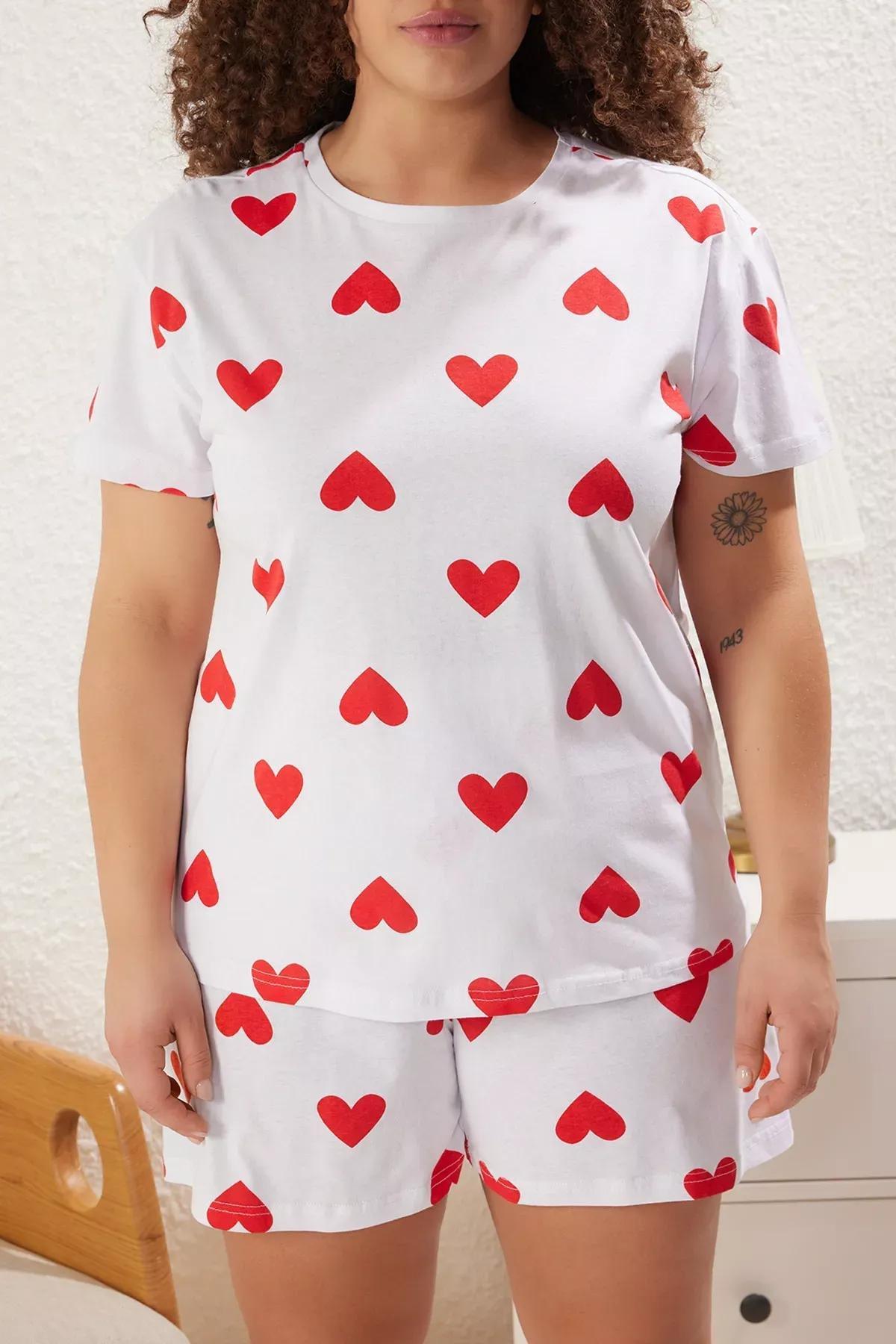 White Patterned Knitted Pyjamas Set, White, large image number 2